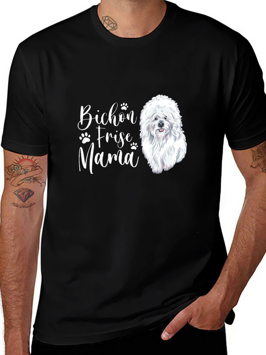 Bichon Frise Mama Black T-Shirt