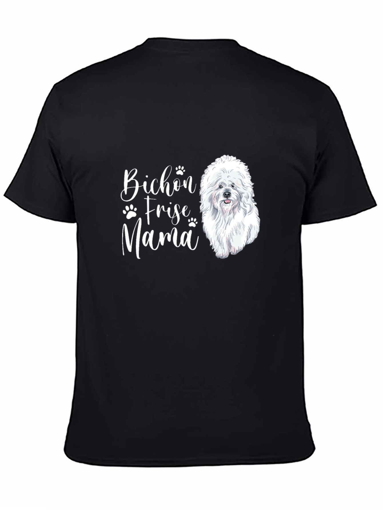 Bichon Frise Mama Black T-Shirt