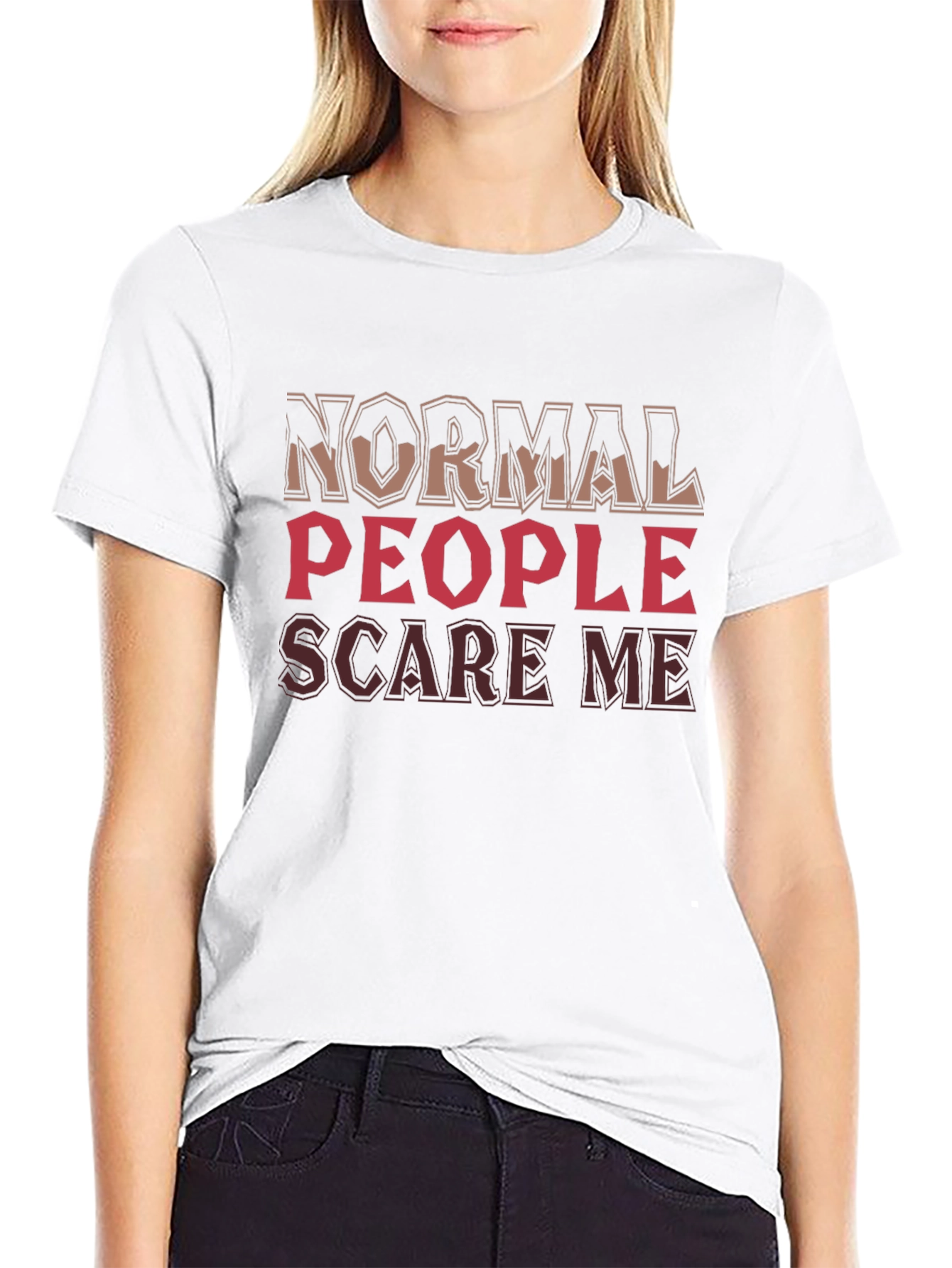 Normal People Scare Me Black T-Shirt