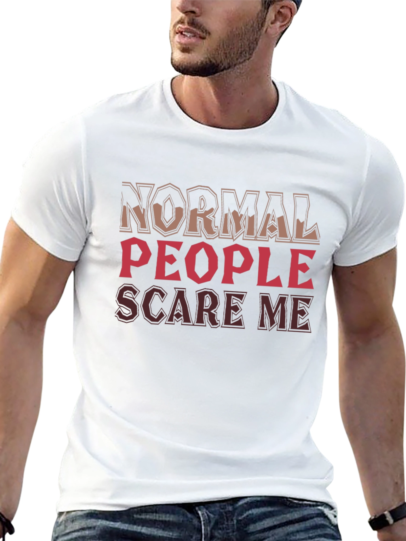 Normal People Scare Me Black T-Shirt
