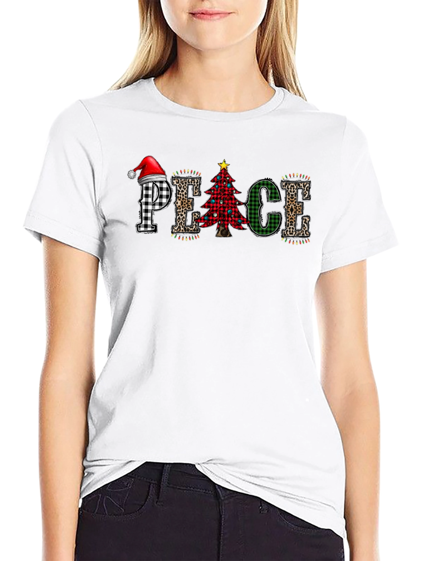Festive Christmas PEACE T-Shirt