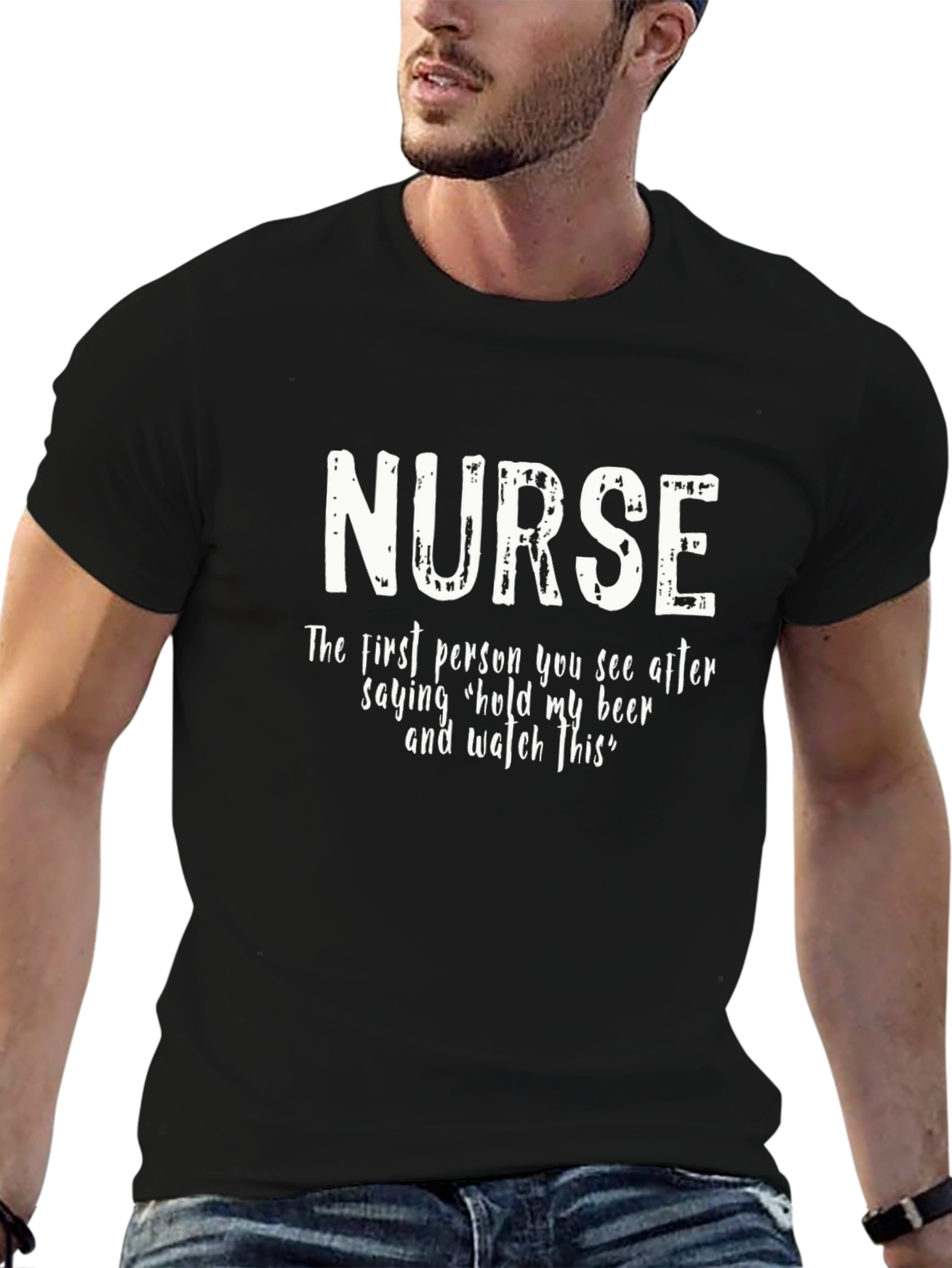 Nurse T-Shirt - Hold My Beer Funny Tee