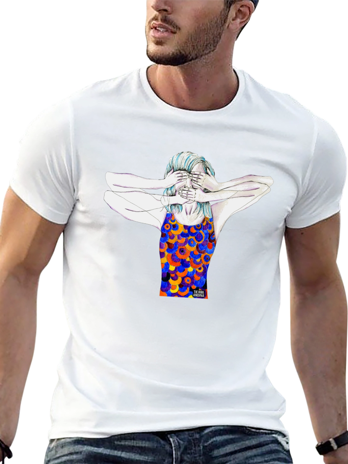 Artistic Graphic Tee - See No Evil
