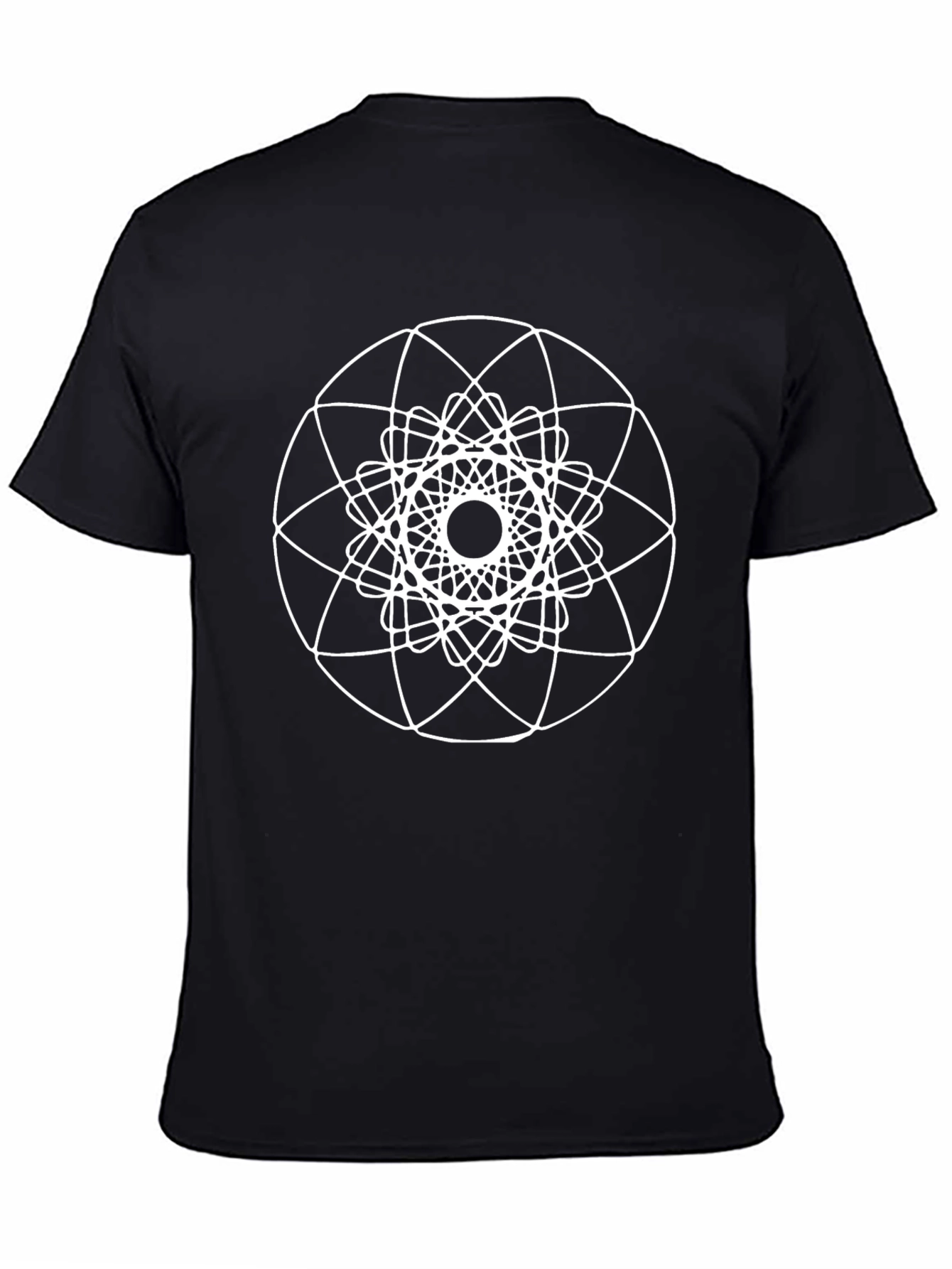 Geometric Mandala T-Shirt - Black