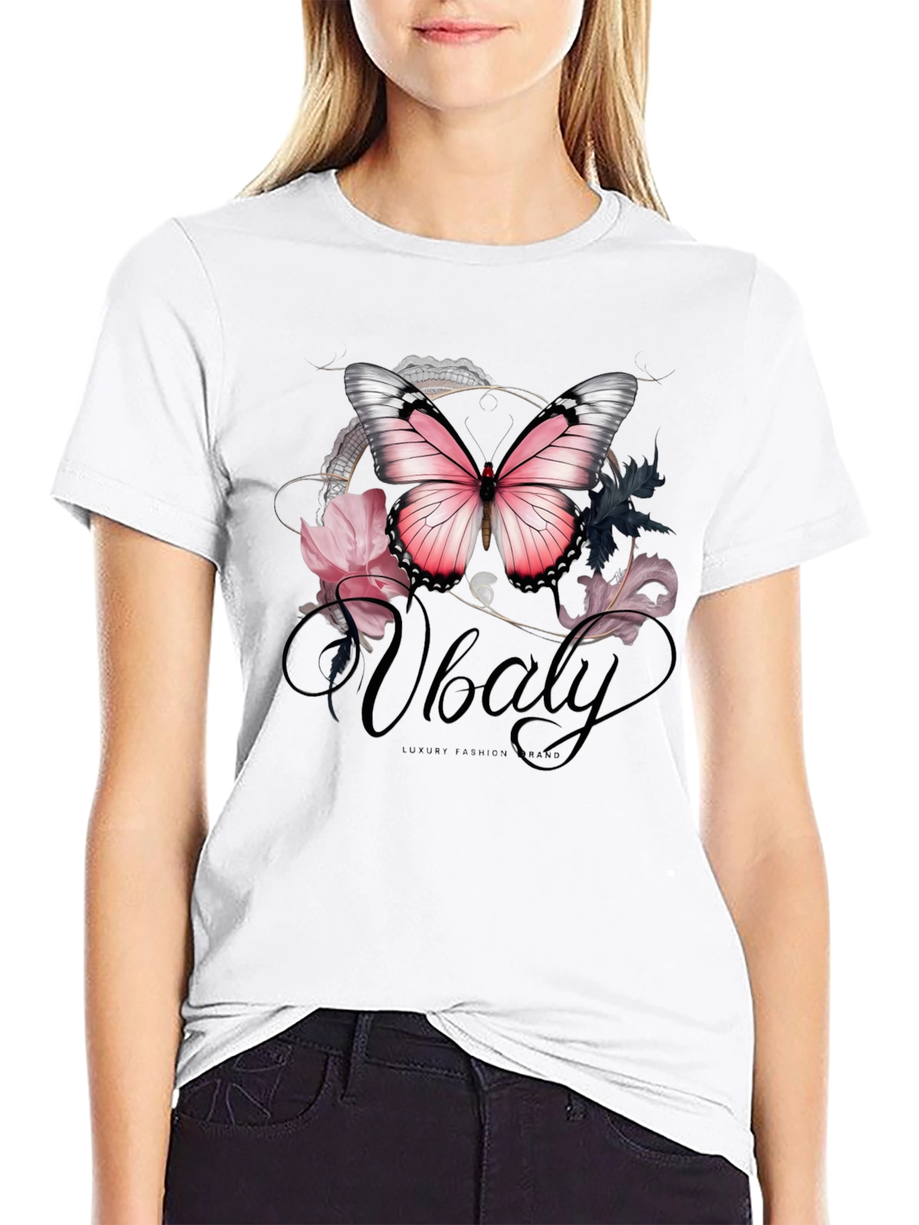 Butterfly Floral Graphic T-Shirt - Stylish Mens Tee