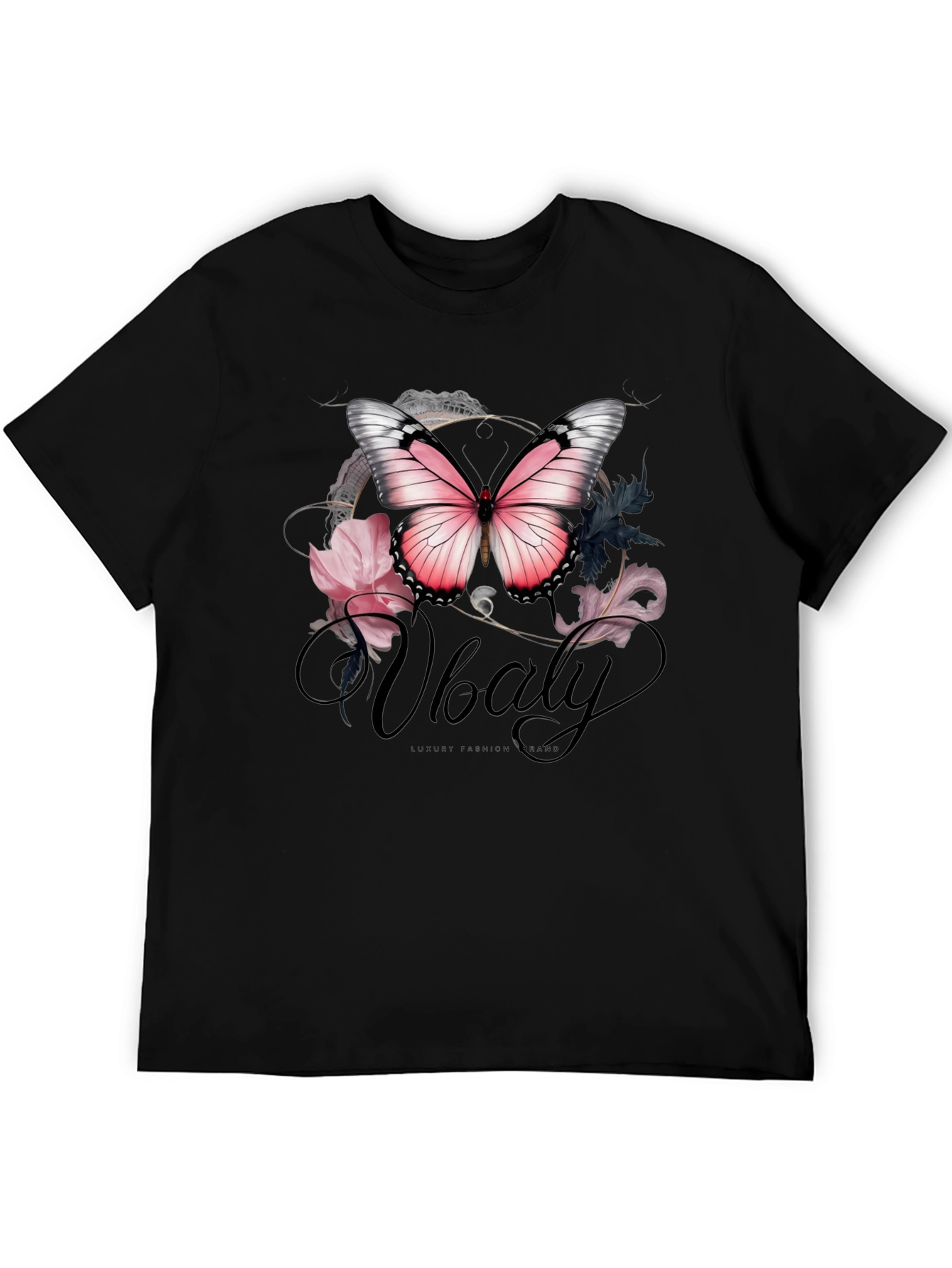 Butterfly Floral Graphic T-Shirt - Stylish Mens Tee