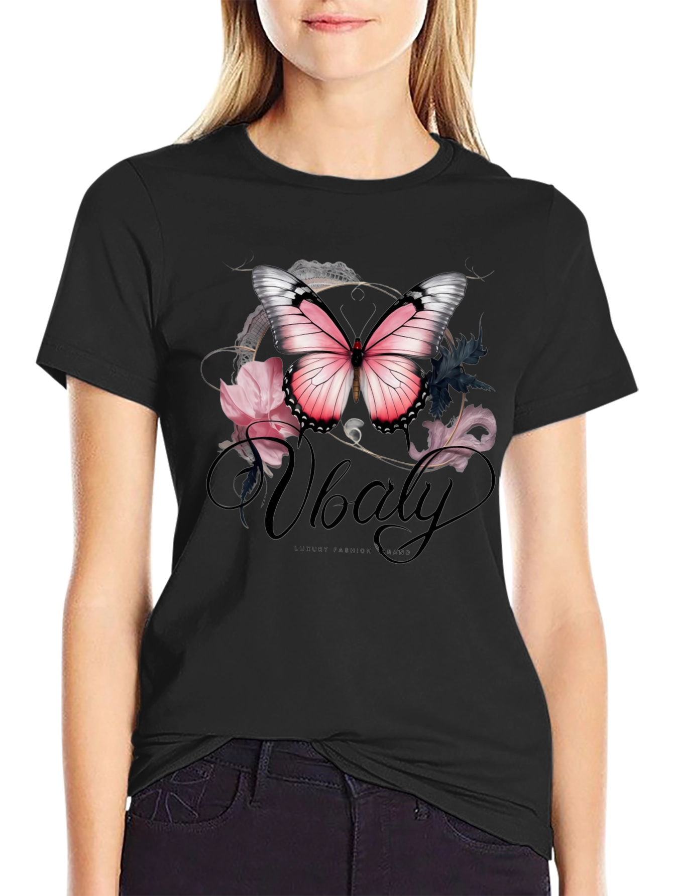 Butterfly Floral Graphic T-Shirt - Stylish Mens Tee