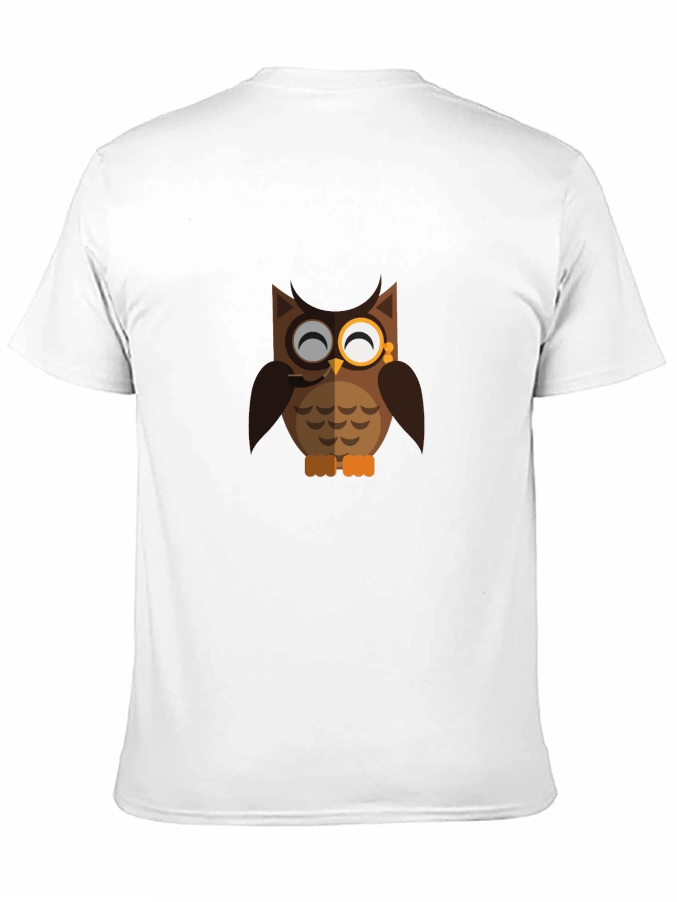 Gentleman Owl Graphic Print Black T-Shirt