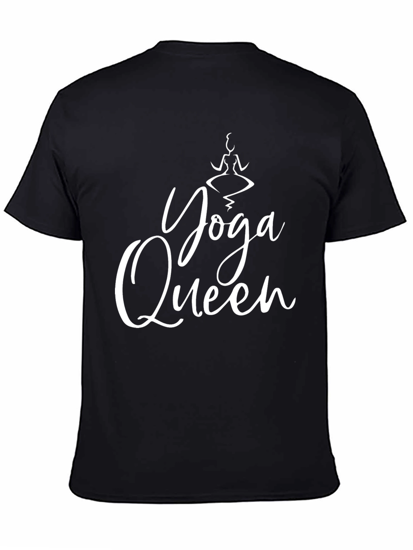 Yoga Queen Graphic Tee - Black Cotton T-Shirt
