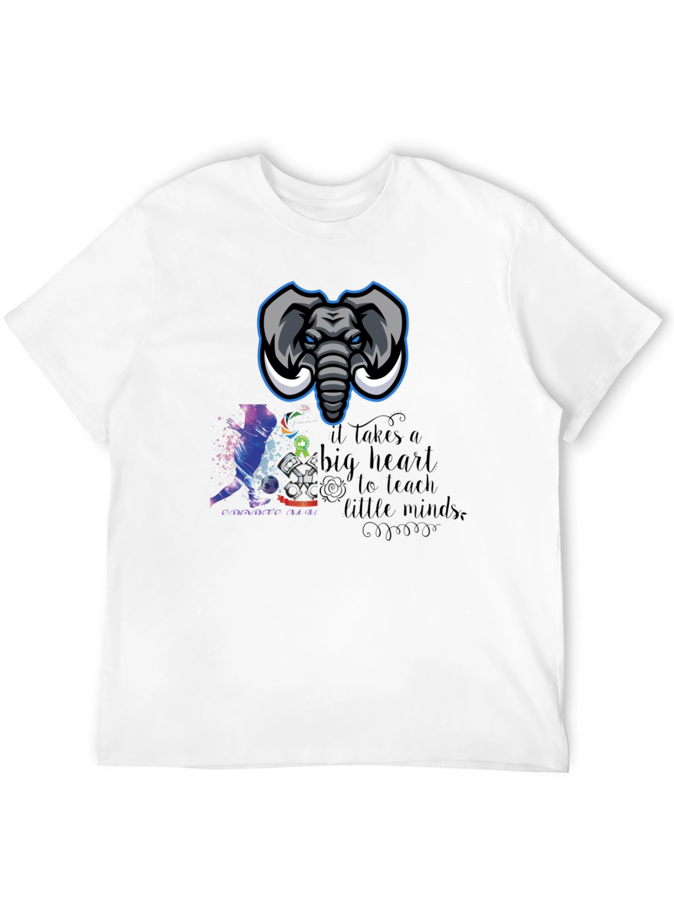 Elephant Soccer Teacher Graphic Tee