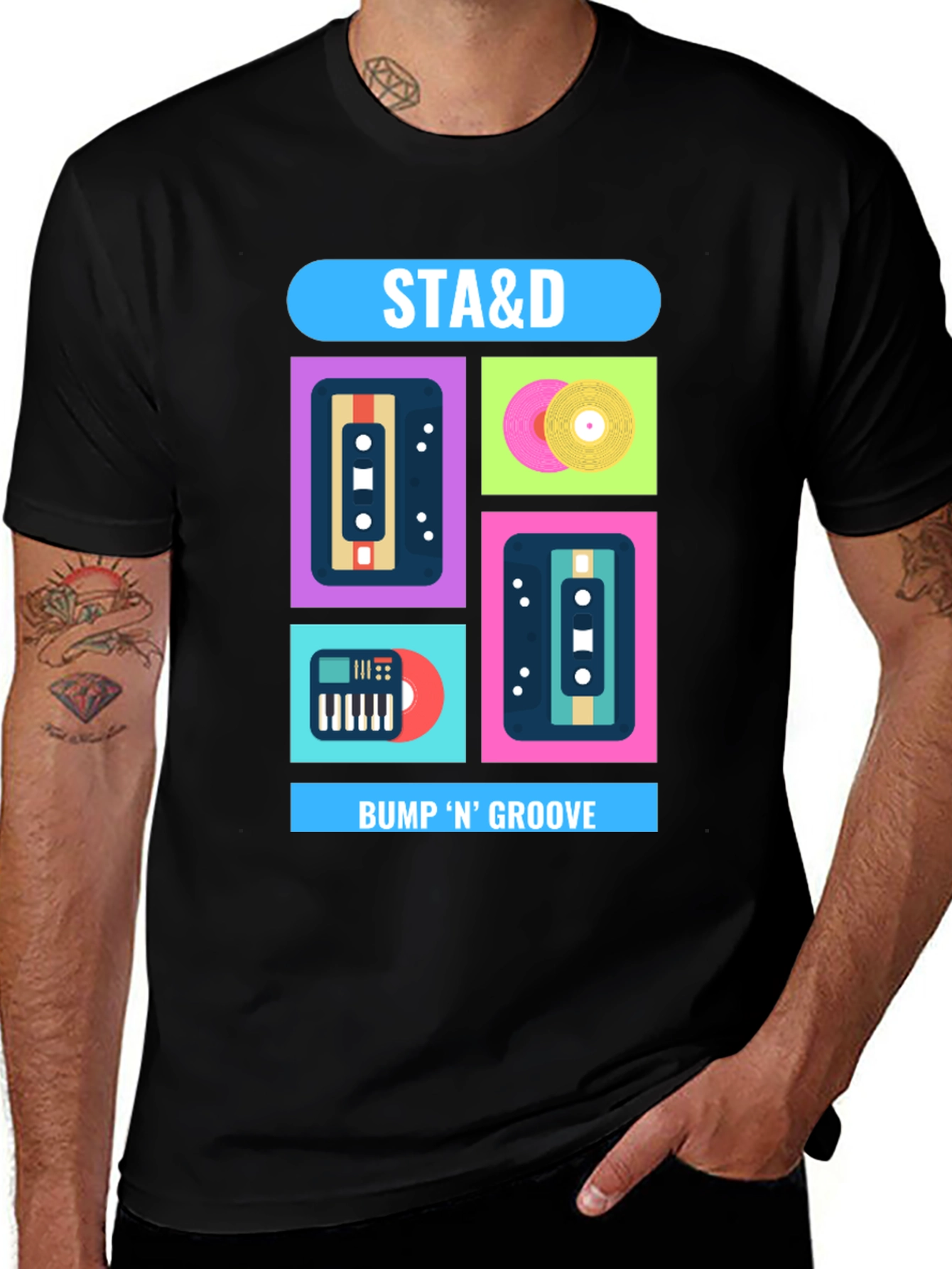 Retro Music T-Shirt - STA&D Bump N Groove