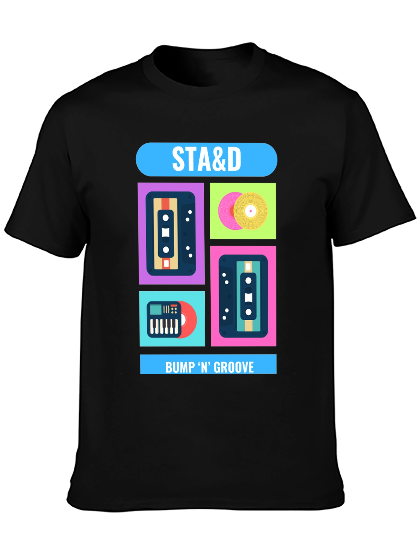 Retro Music T-Shirt - STA&D Bump N Groove