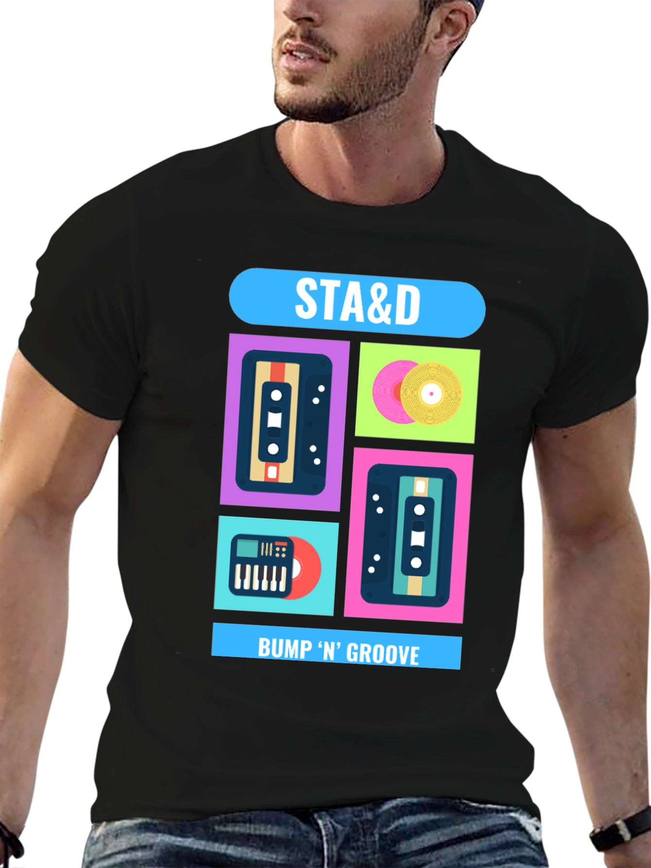Retro Music T-Shirt - STA&D Bump N Groove