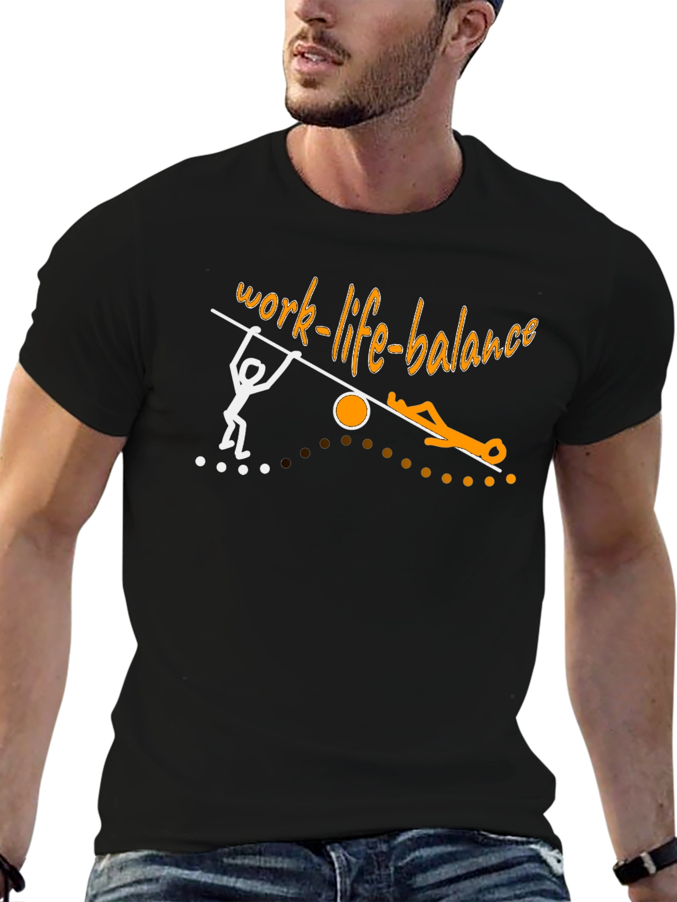 Work Life Balance Graphic T-Shirt