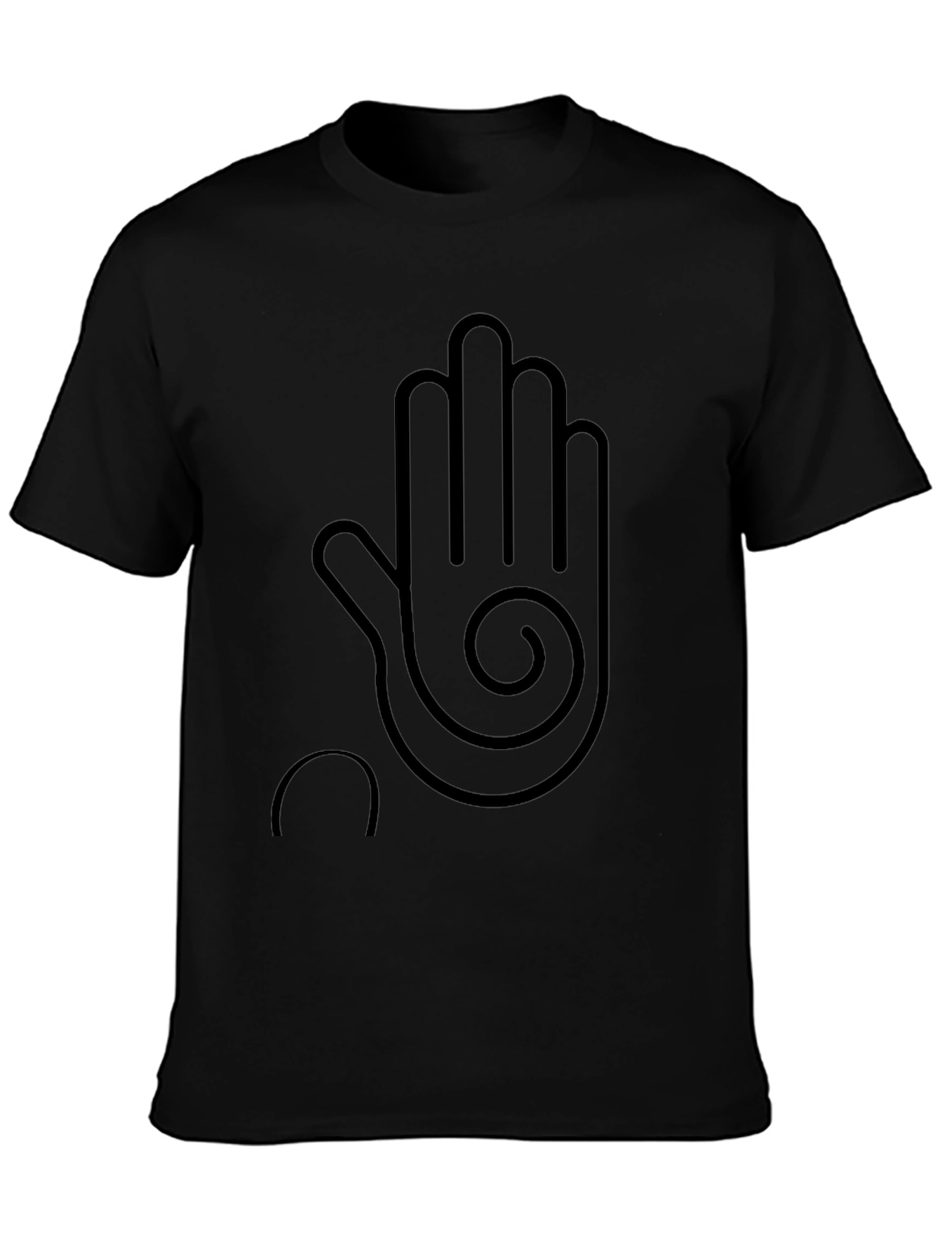 Modern Hand Graphic Black T-Shirt