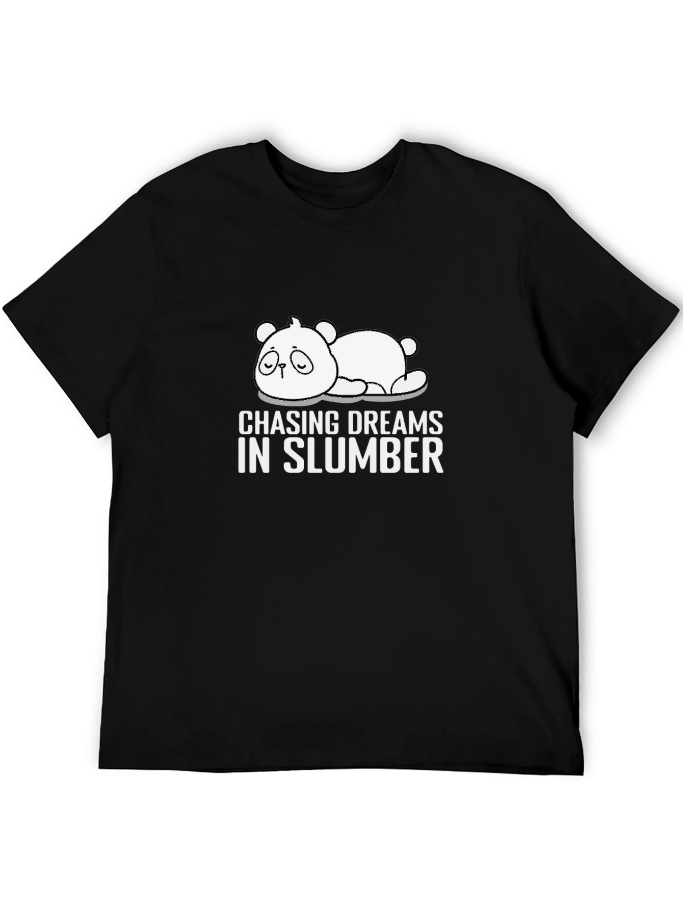 Chasing Dreams in Slumber Black T-Shirt