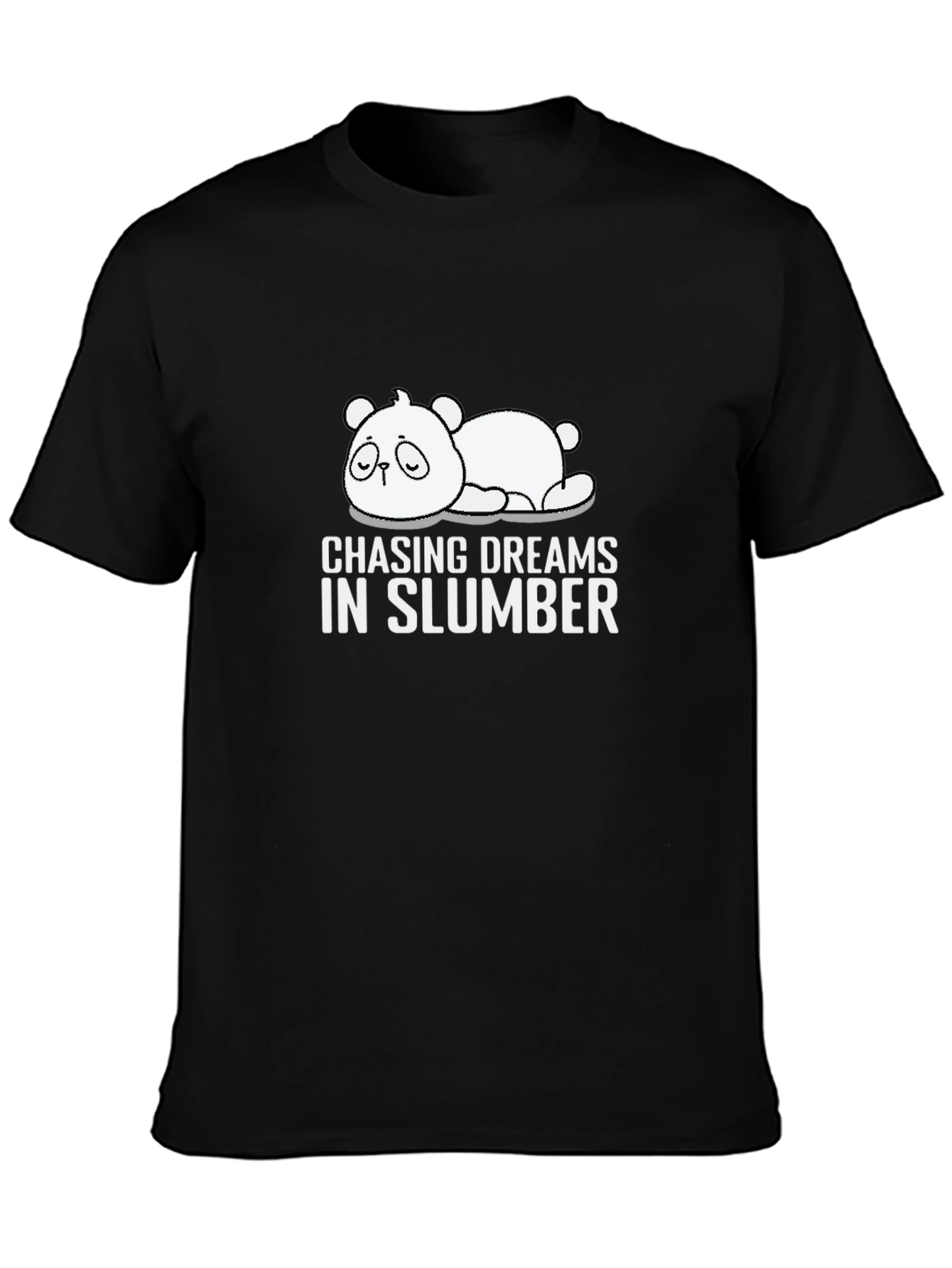 Chasing Dreams in Slumber Black T-Shirt