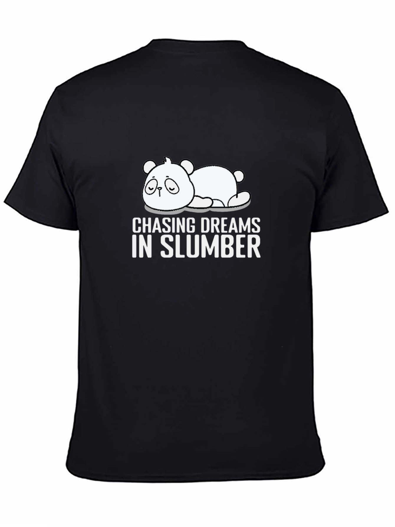 Chasing Dreams in Slumber Black T-Shirt