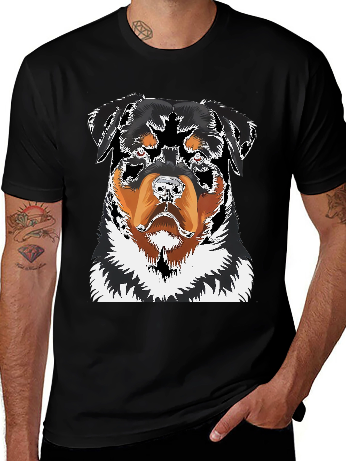 Rottweiler Graphic Tee - Cool Dog Lover T-Shirt