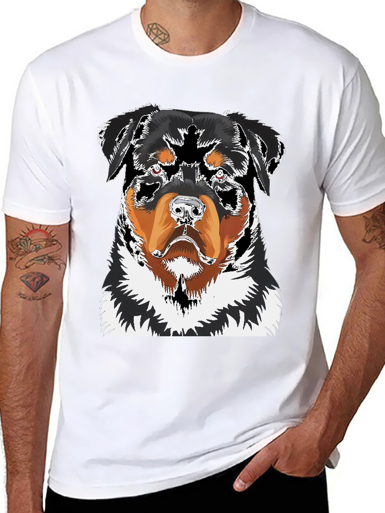 Rottweiler Graphic Tee - Cool Dog Lover T-Shirt