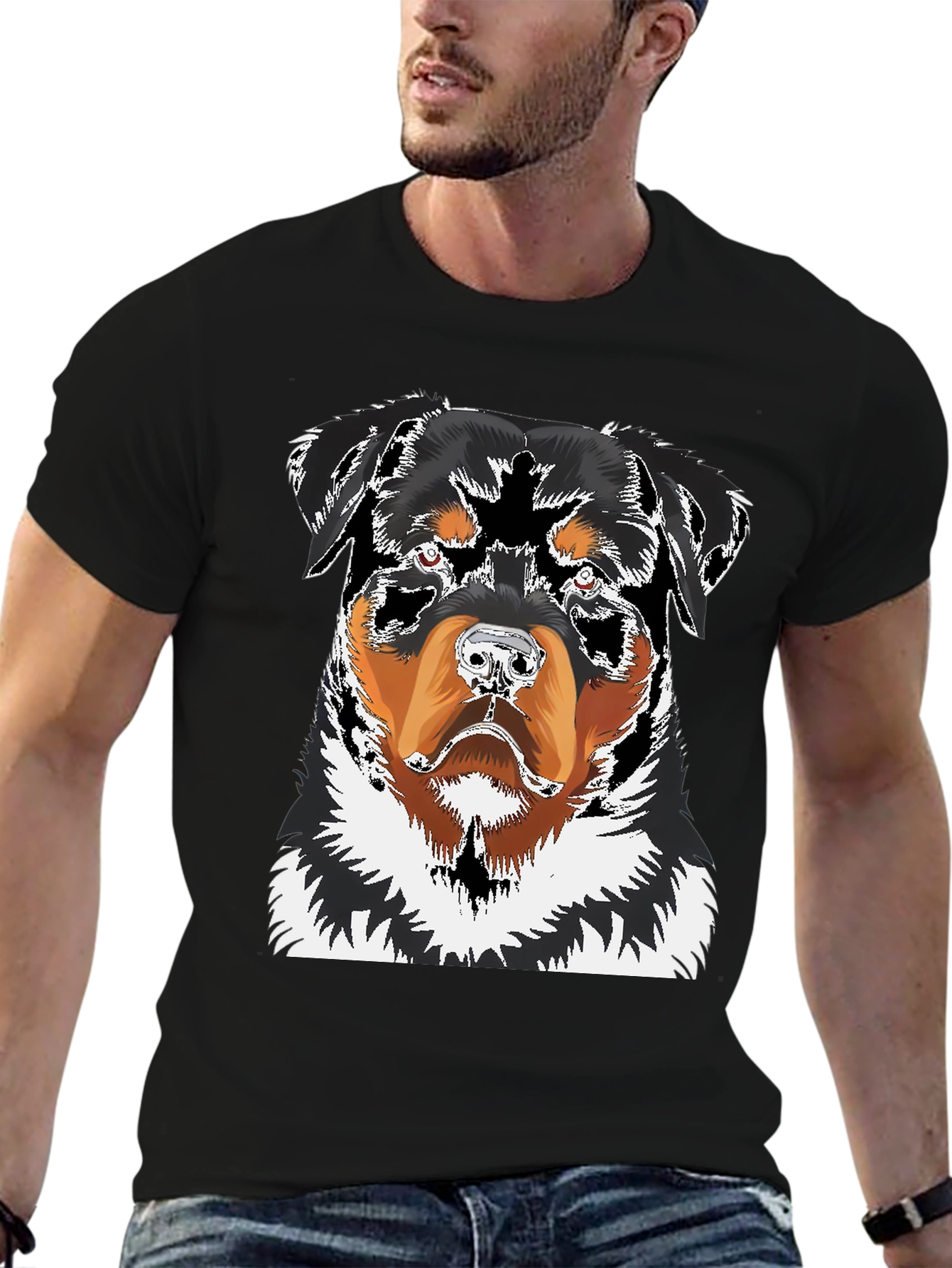 Rottweiler Graphic Tee - Cool Dog Lover T-Shirt