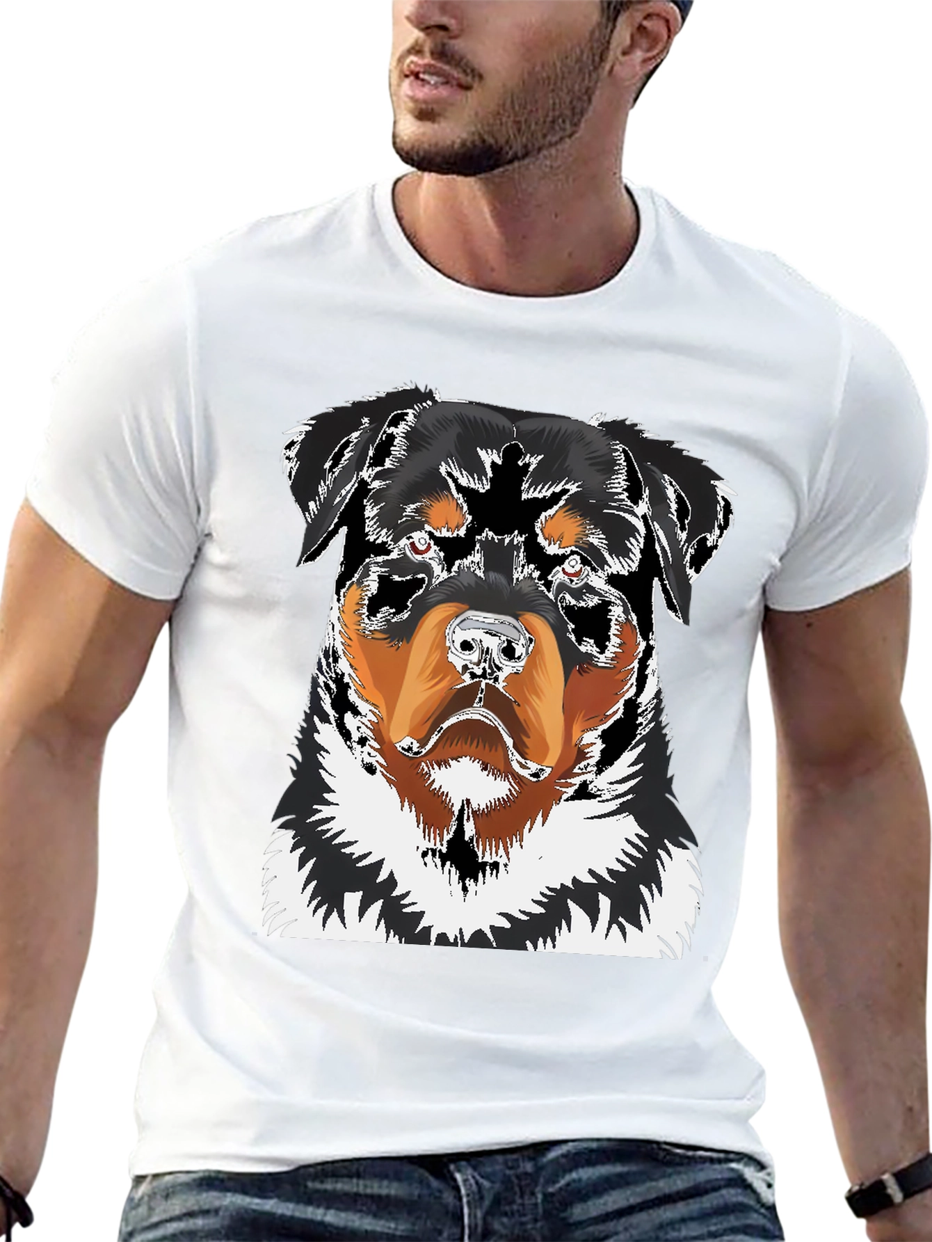 Rottweiler Graphic Tee - Cool Dog Lover T-Shirt