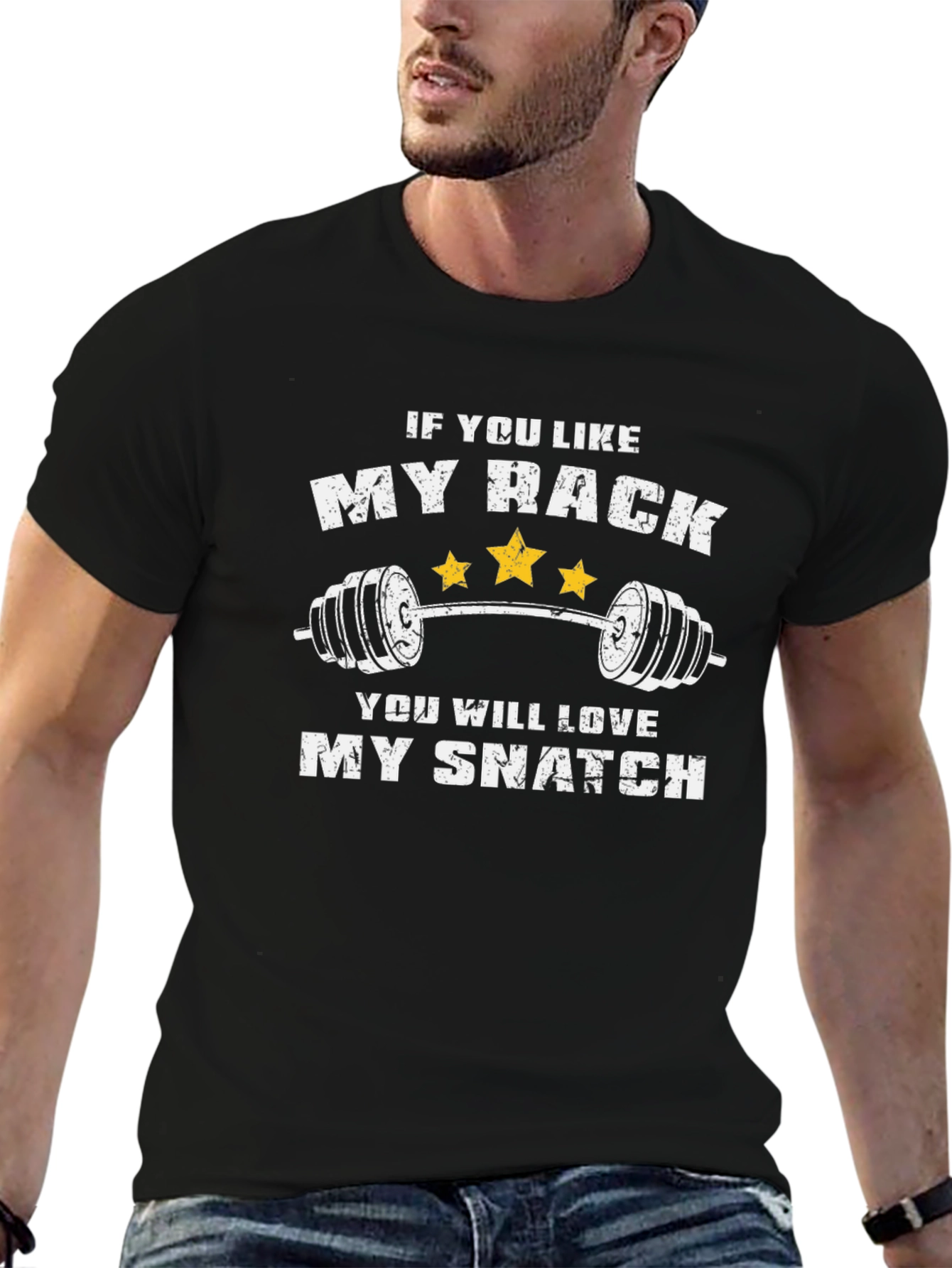 Funny Weightlifting T-Shirt - If You Like My Rack