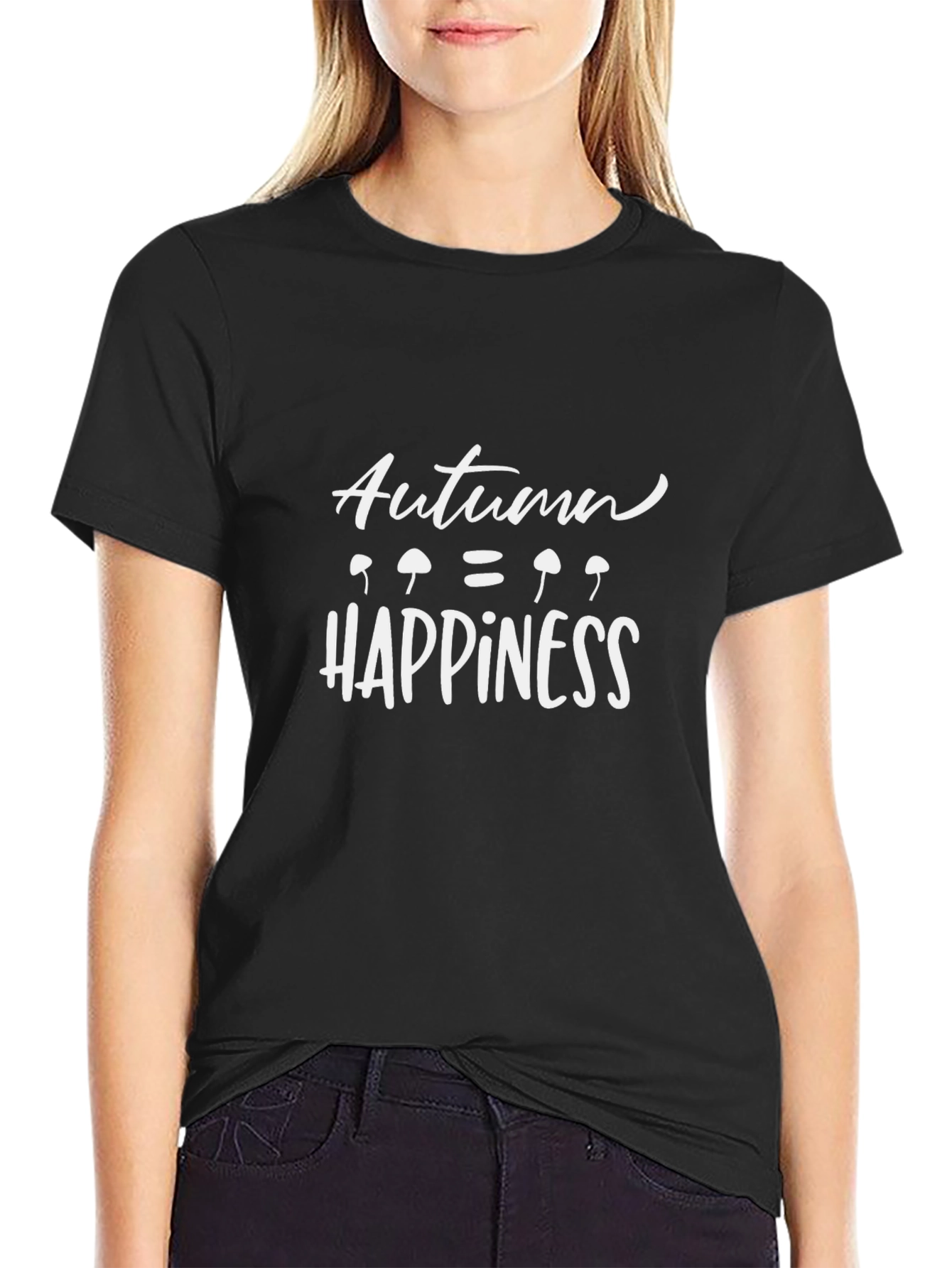 Autumn Happiness Graphic Tee - Soft Cotton Blend Shirt