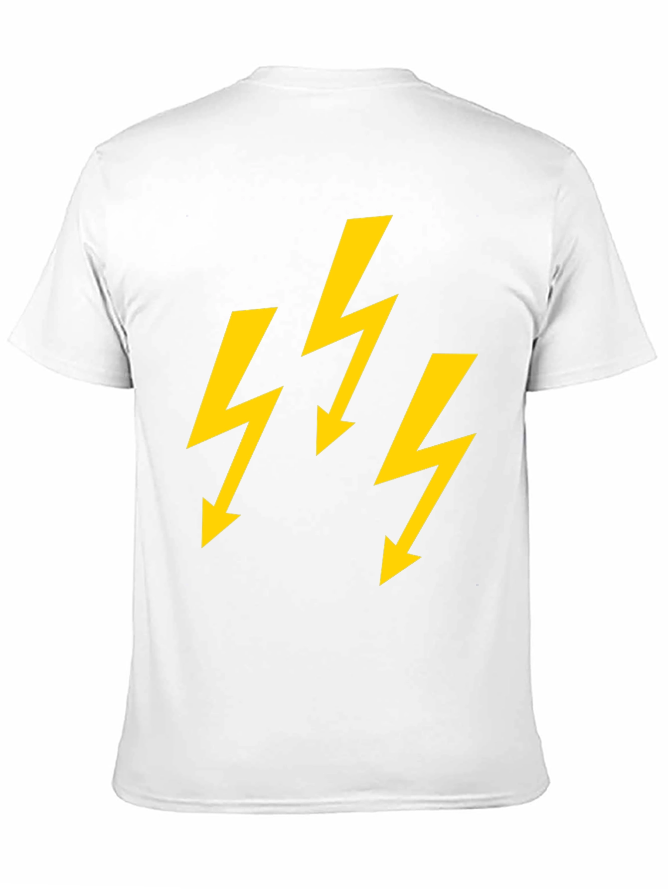 Bold Lightning Bolt Graphic Tee - Black Cotton