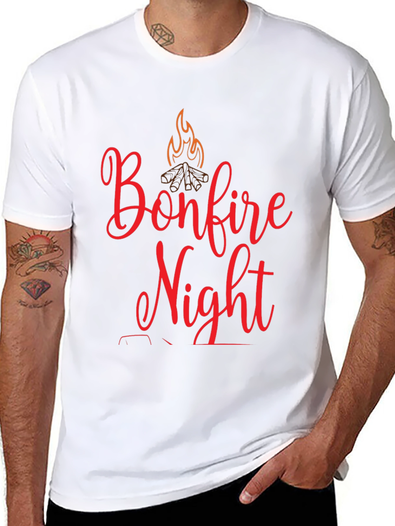 Bonfire Night Graphic Tee - Cozy Fall Vibes