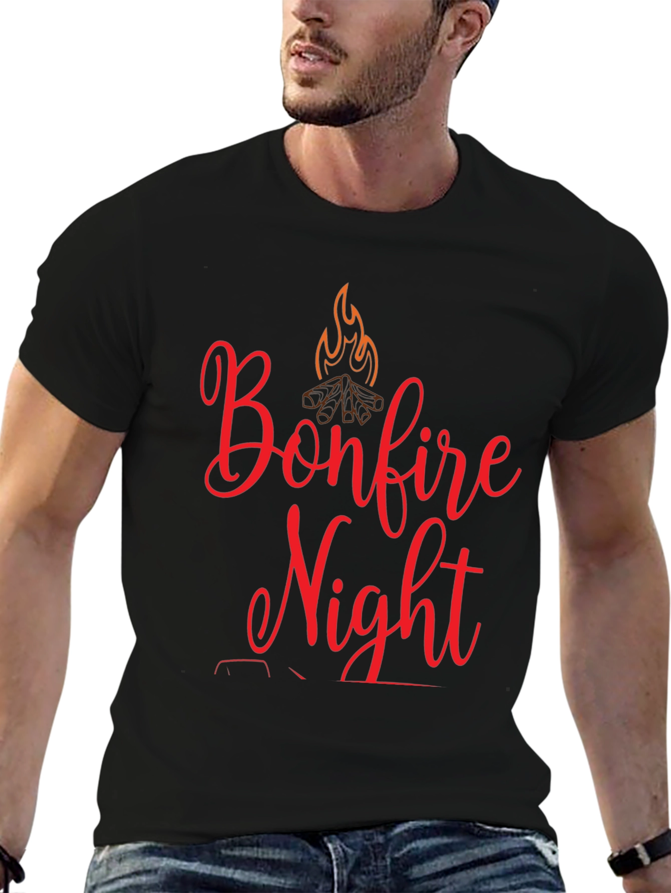 Bonfire Night Graphic Tee - Cozy Fall Vibes