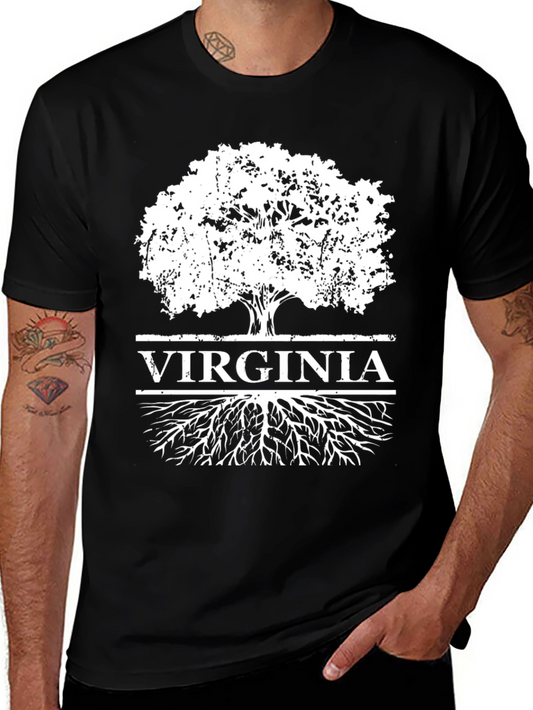 Virginia Roots Tree Black T-Shirt