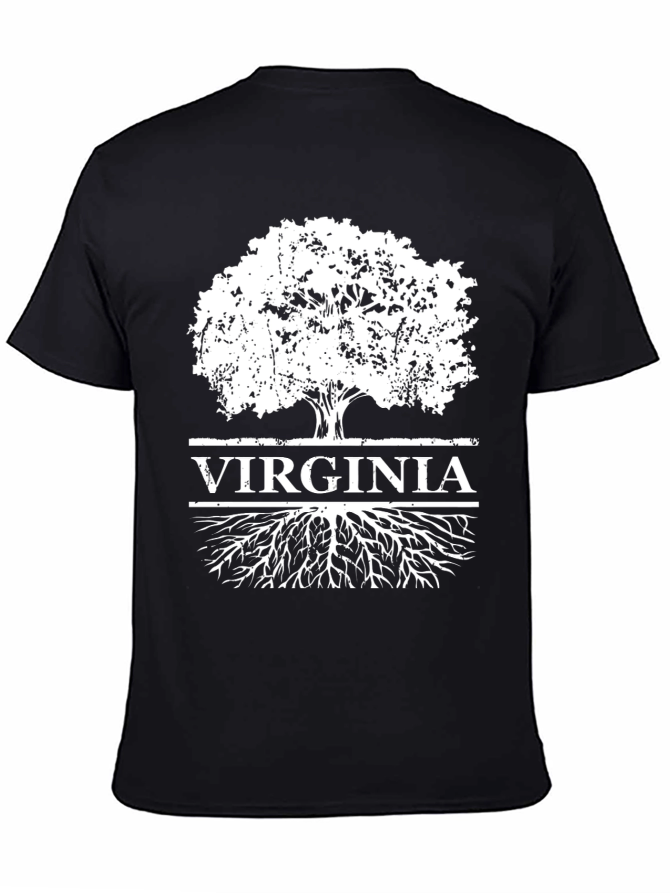 Virginia Roots Tree Black T-Shirt