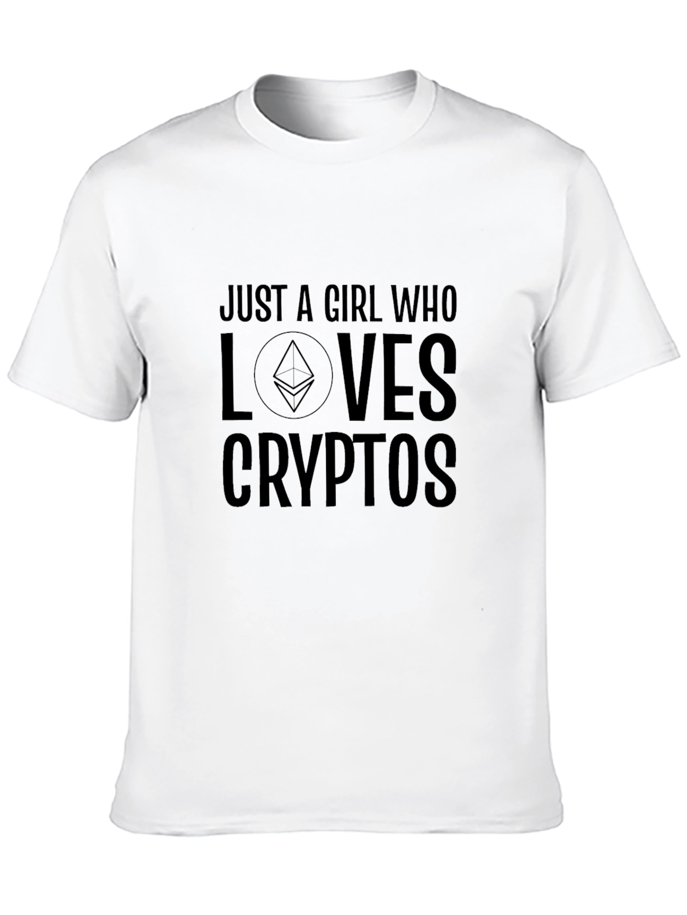 Just A Girl Who Loves Crypto Black T-Shirt