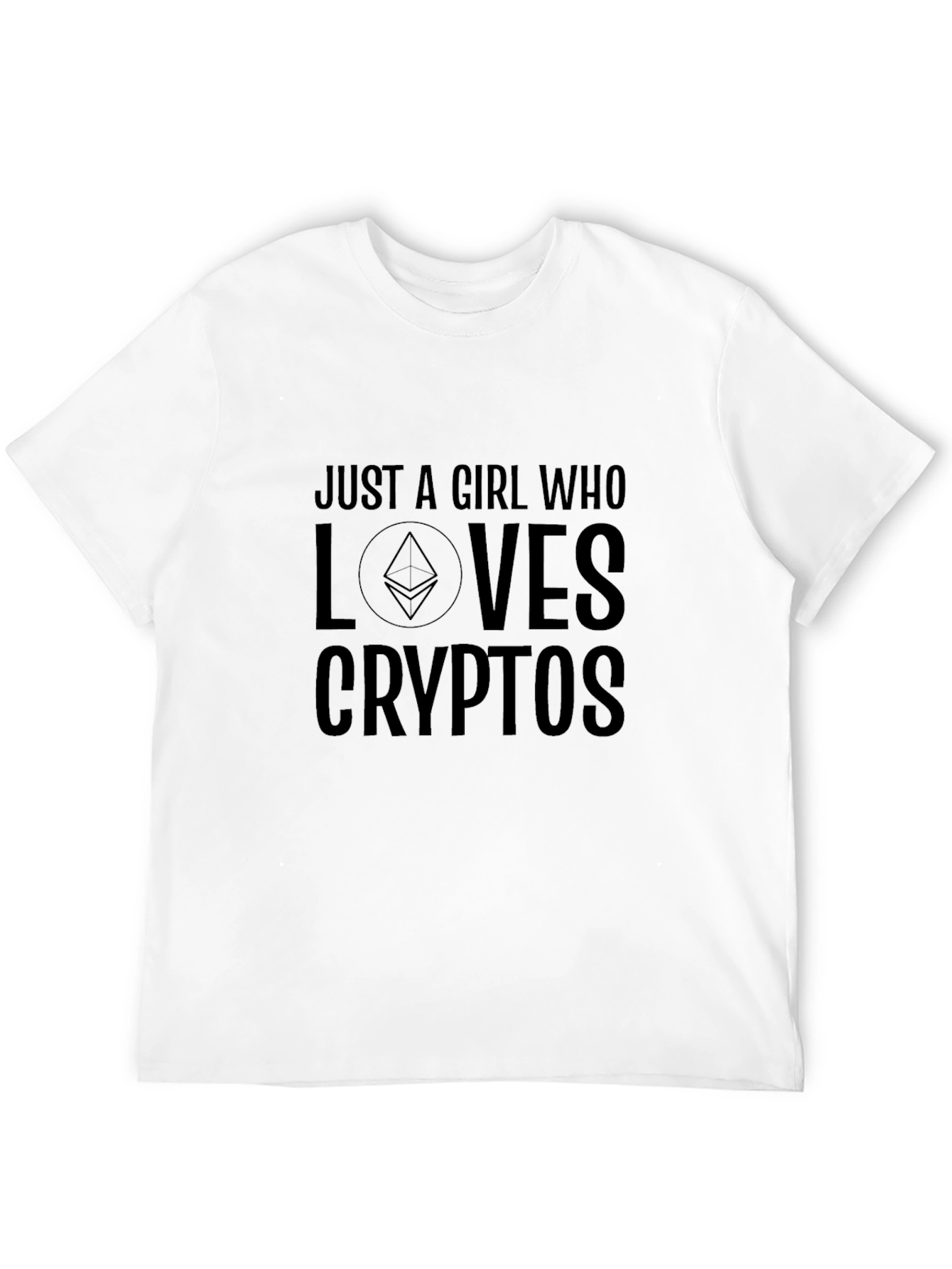 Just A Girl Who Loves Crypto Black T-Shirt