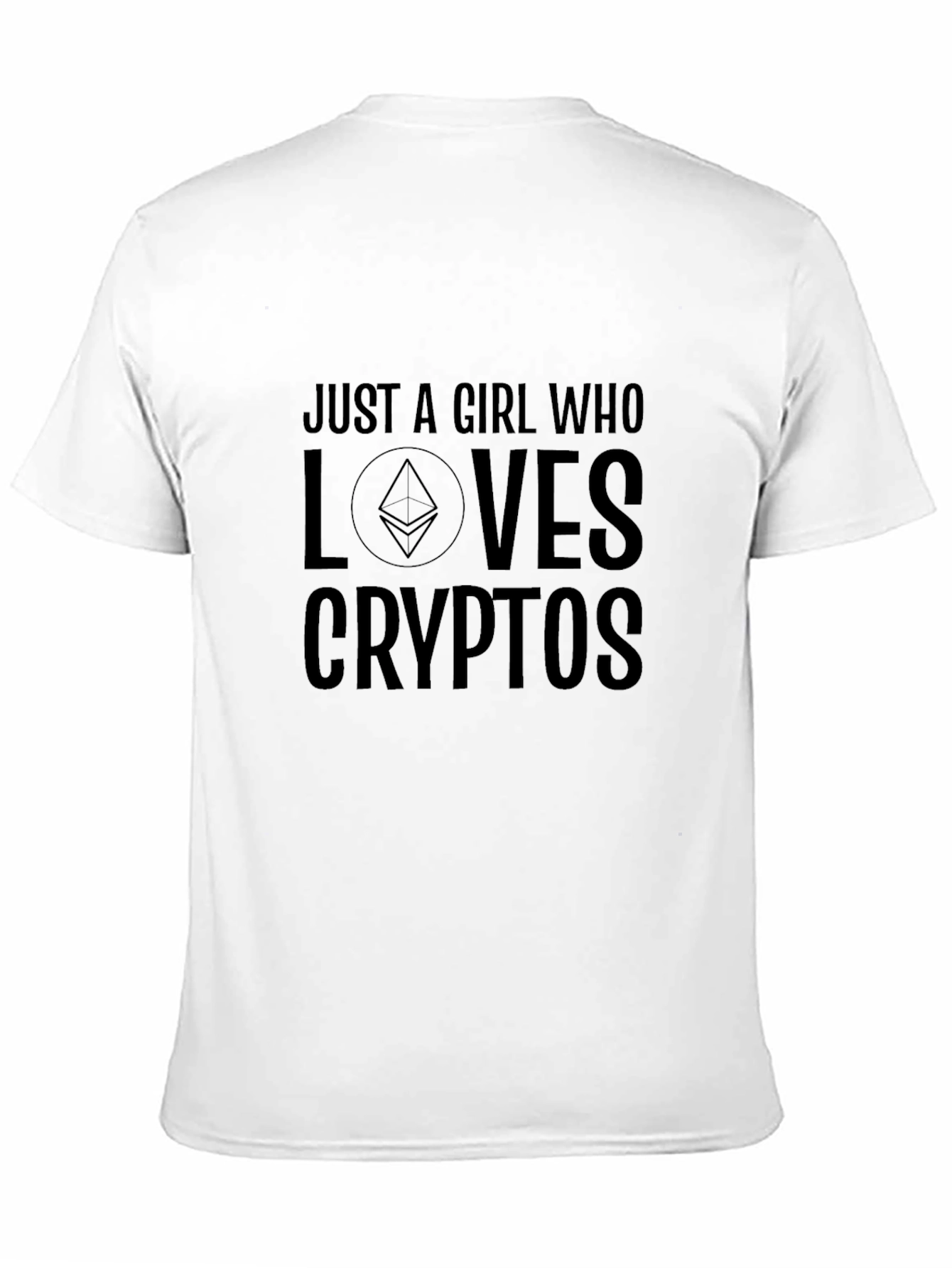 Just A Girl Who Loves Crypto Black T-Shirt