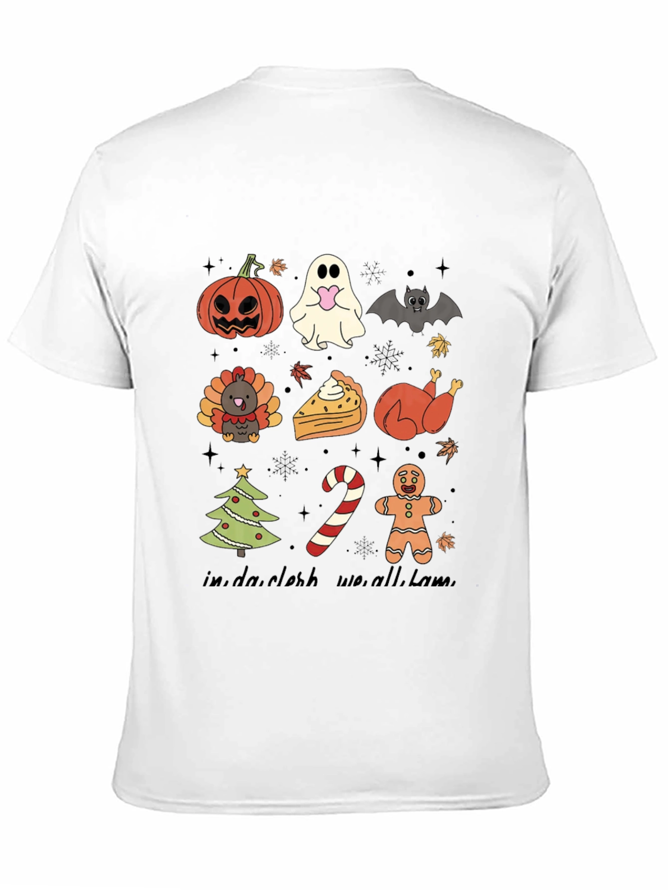 Seasonal Holiday Icons Black T-Shirt