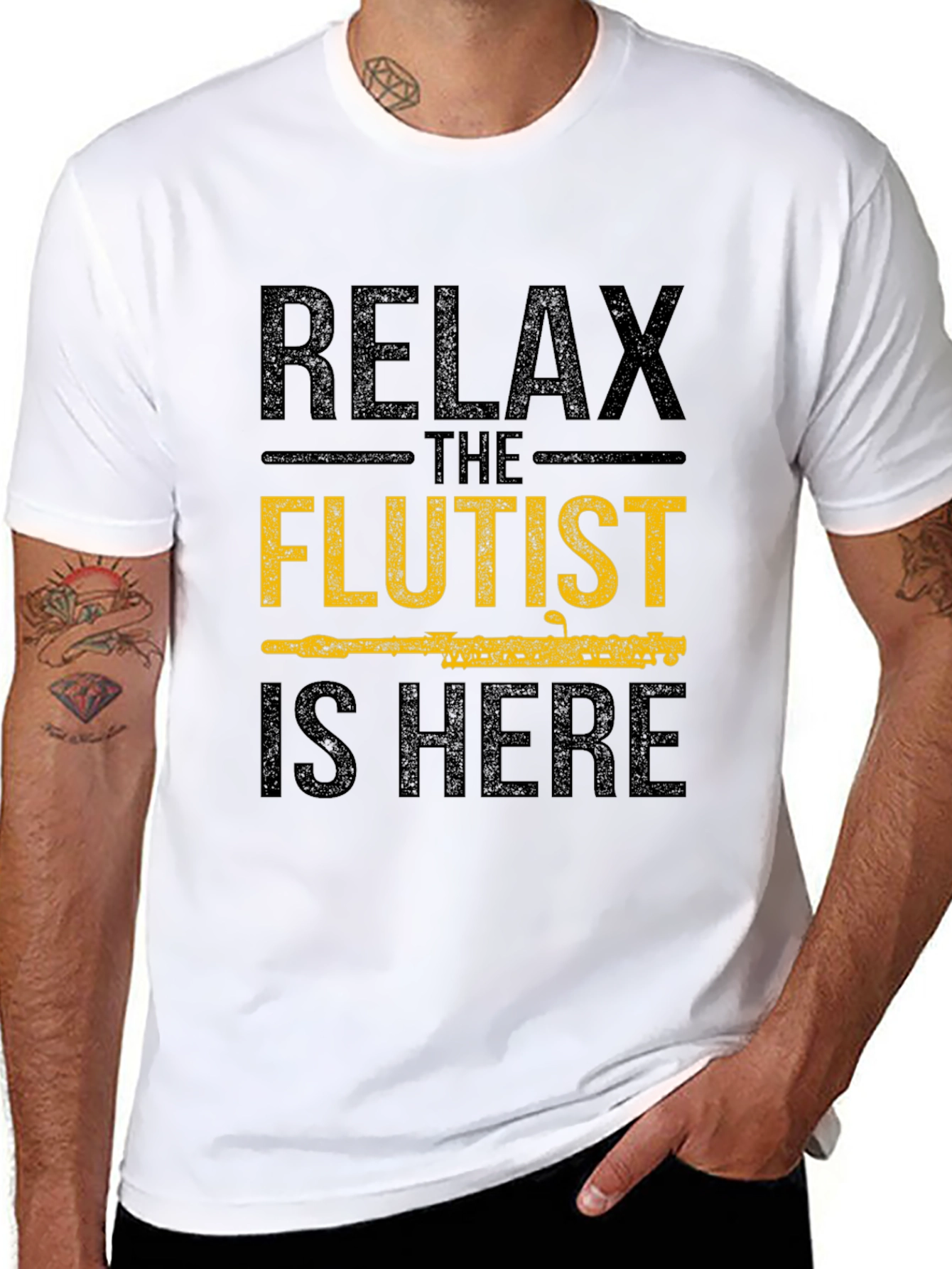 Relax The Flutist Is Here Graphic T-Shirt