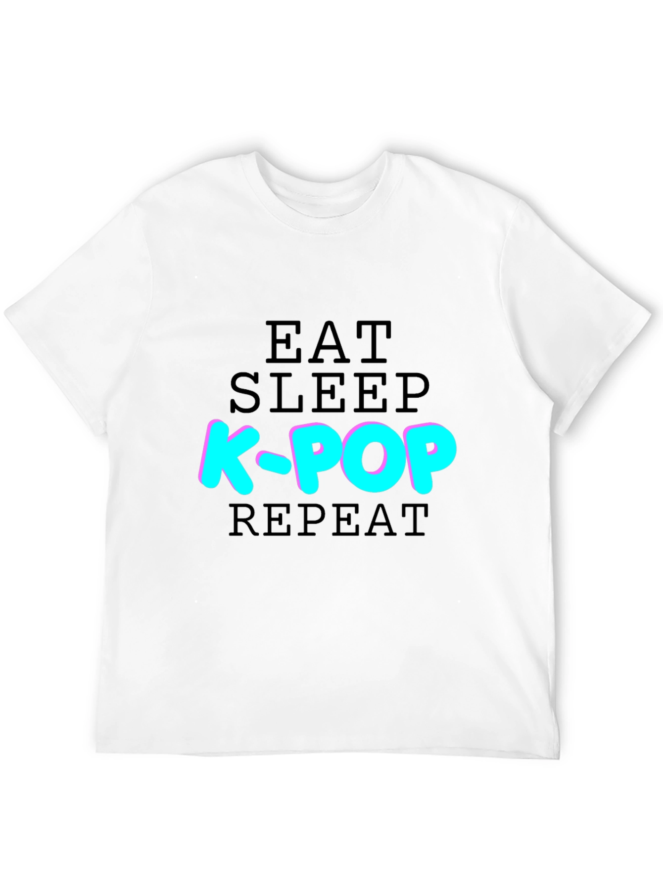 Eat Sleep K-Pop Repeat T-Shirt - Black