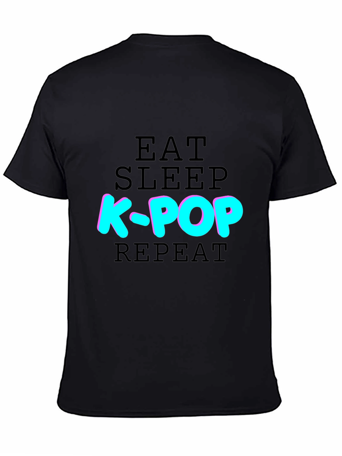 Eat Sleep K-Pop Repeat T-Shirt - Black