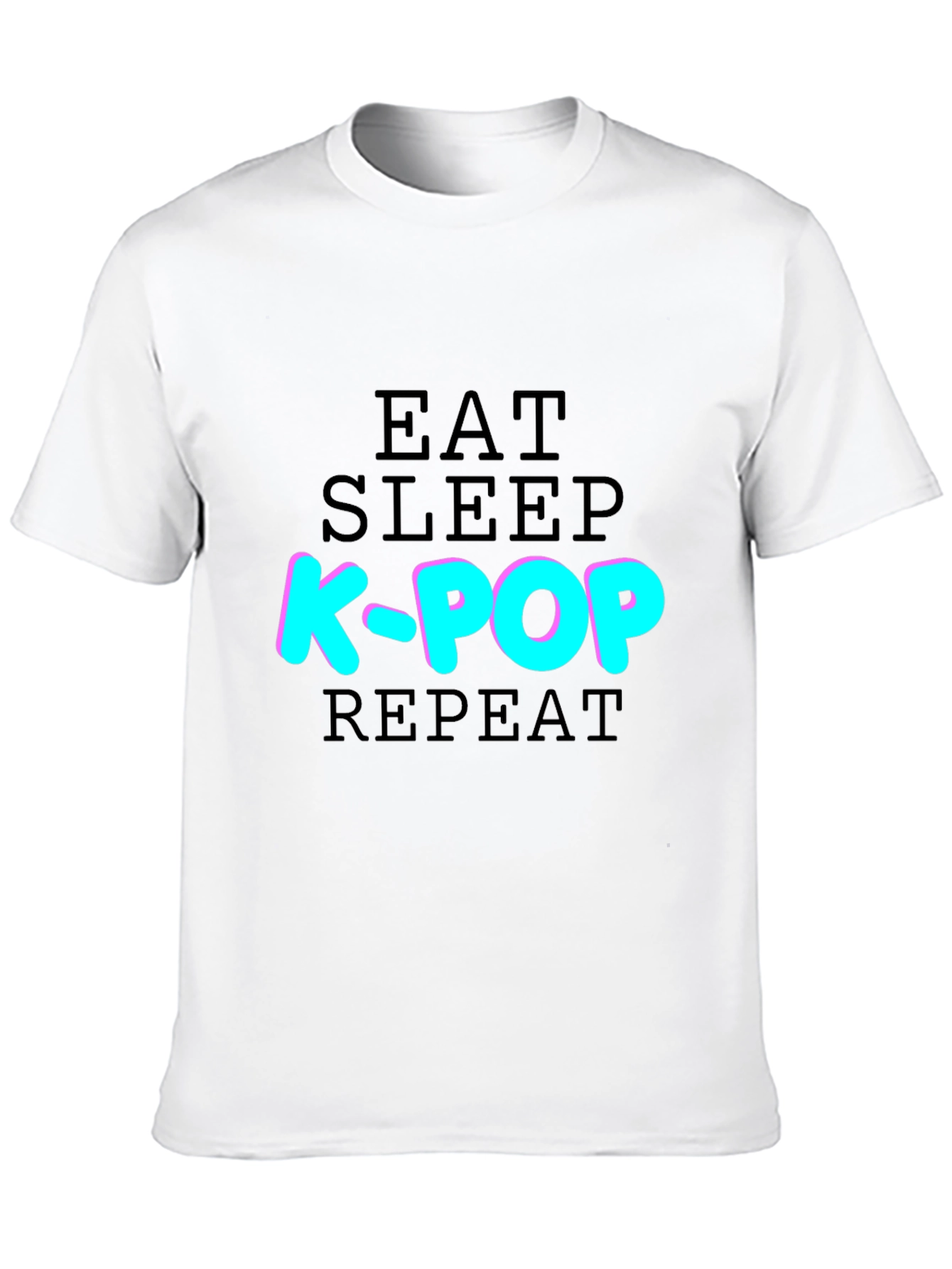 Eat Sleep K-Pop Repeat T-Shirt - Black