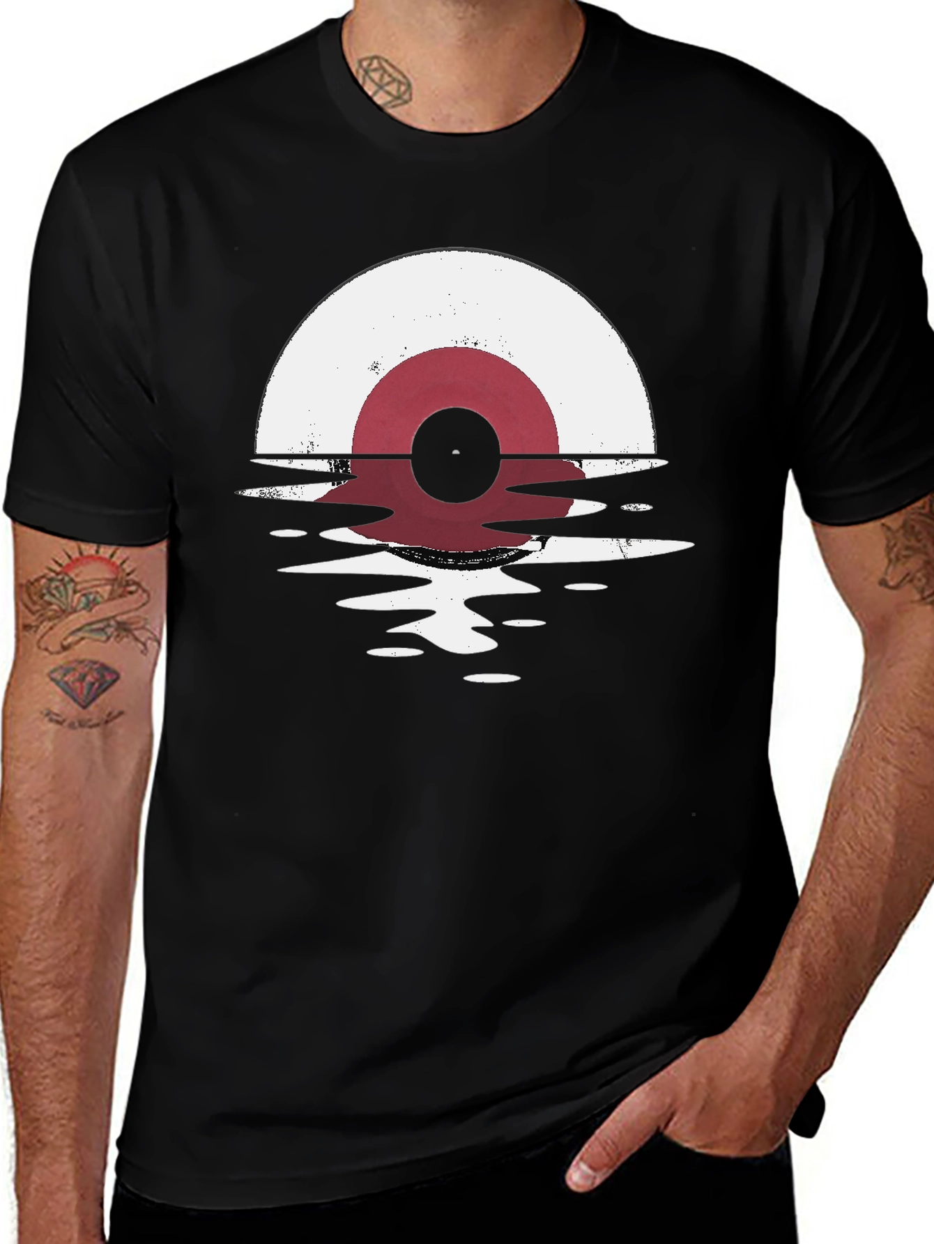 Retro Vinyl Record Graphic T-Shirt