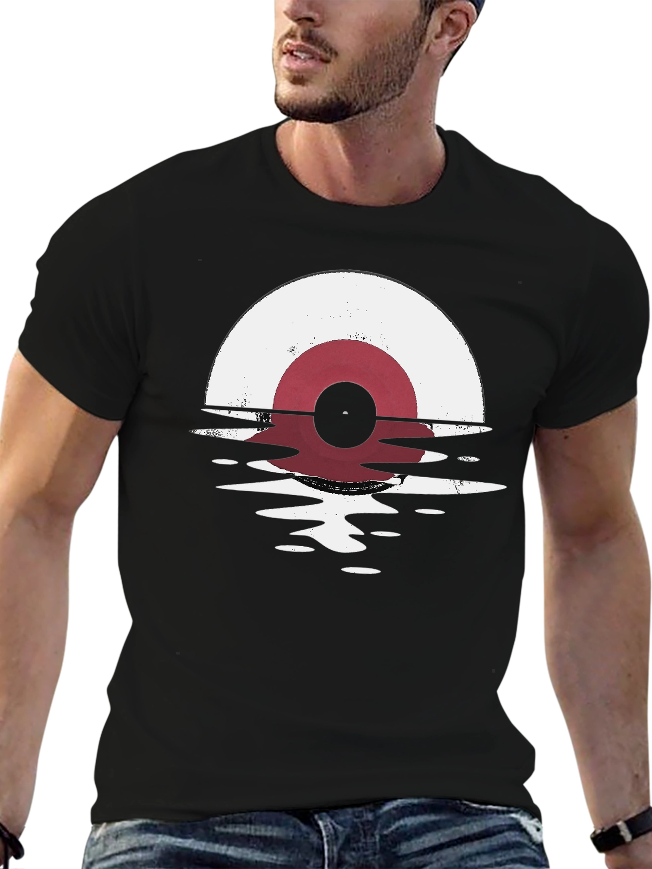 Retro Vinyl Record Graphic T-Shirt