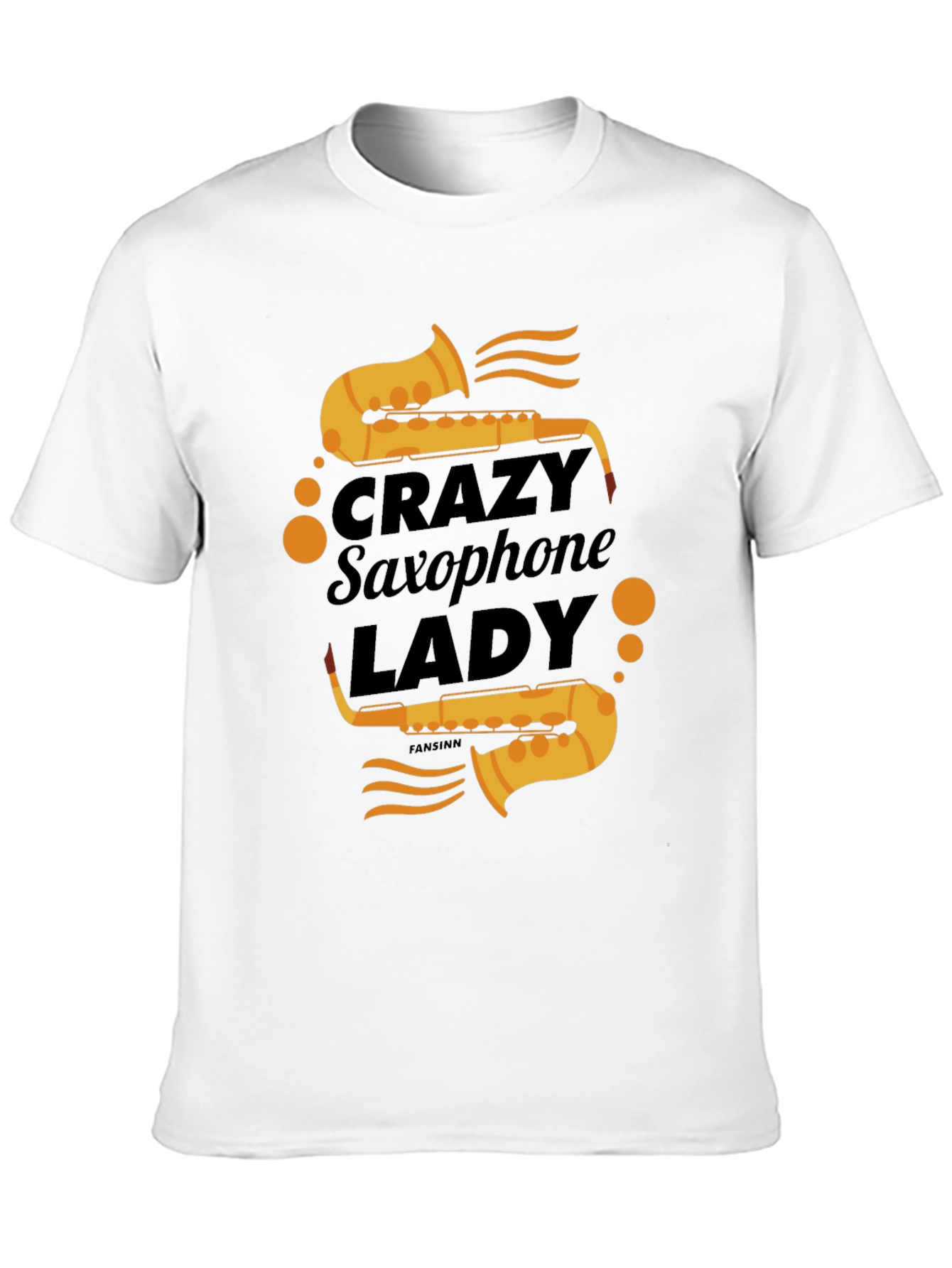 Crazy Saxophone Lady T-Shirt - Music Lover Tee