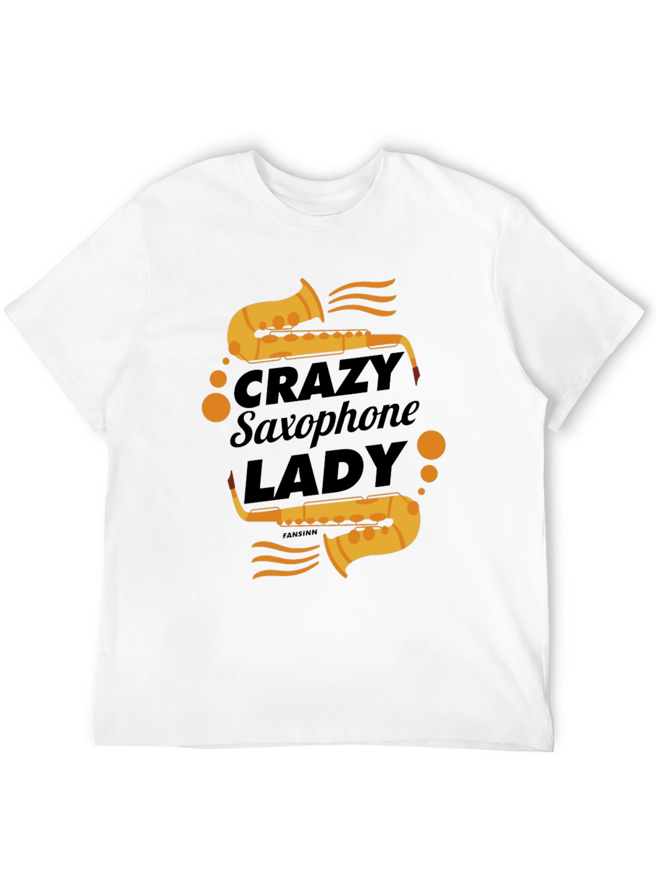 Crazy Saxophone Lady T-Shirt - Music Lover Tee