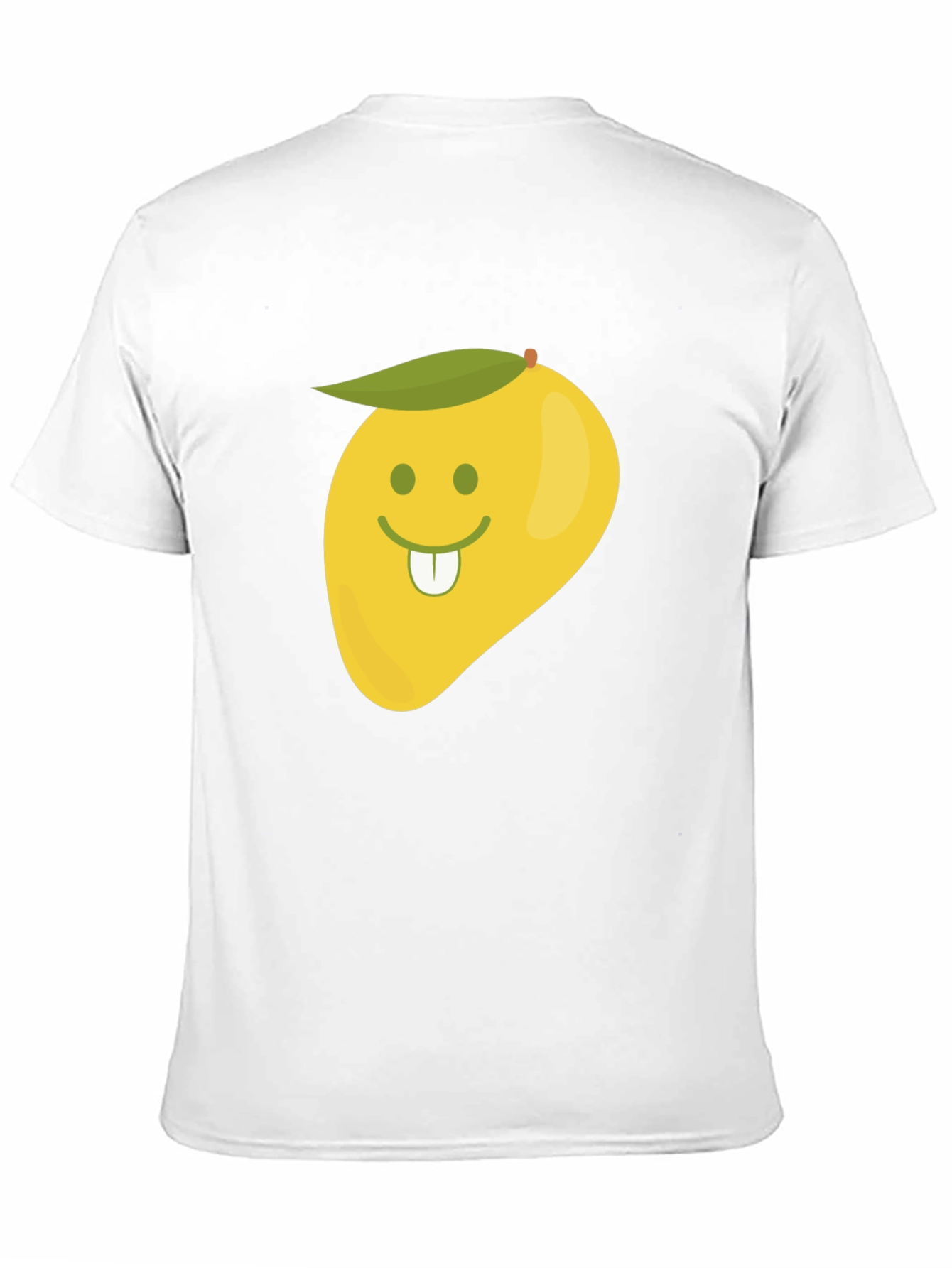 Funny Mango Face Graphic Black T-Shirt