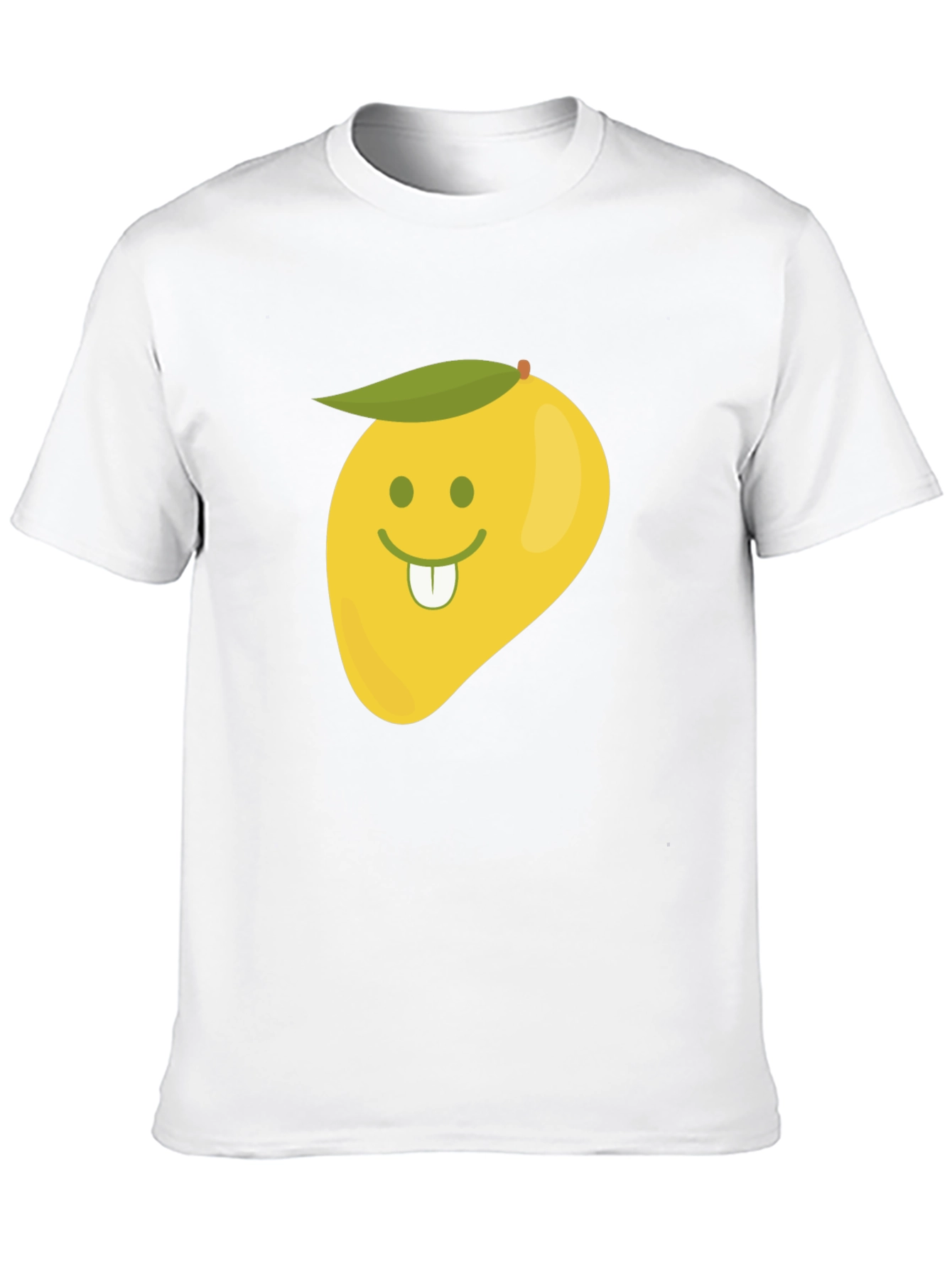 Funny Mango Face Graphic Black T-Shirt