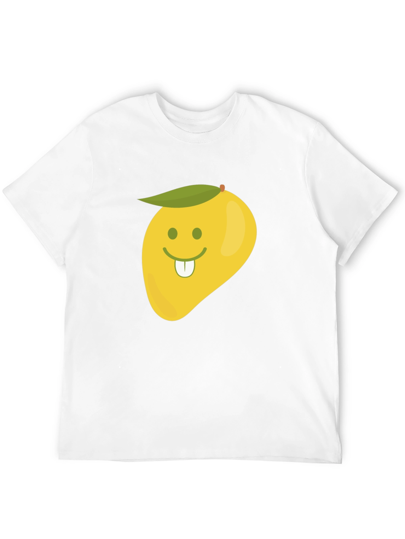 Funny Mango Face Graphic Black T-Shirt