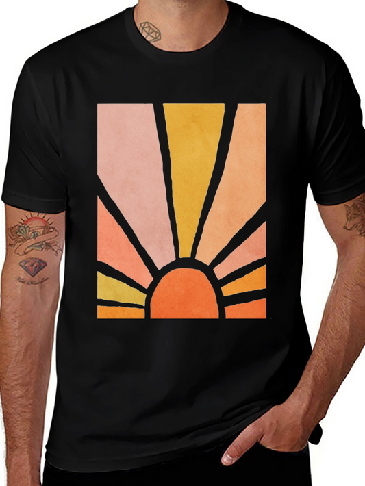 Retro Sunset Graphic Tee - Vintage Style Comfort