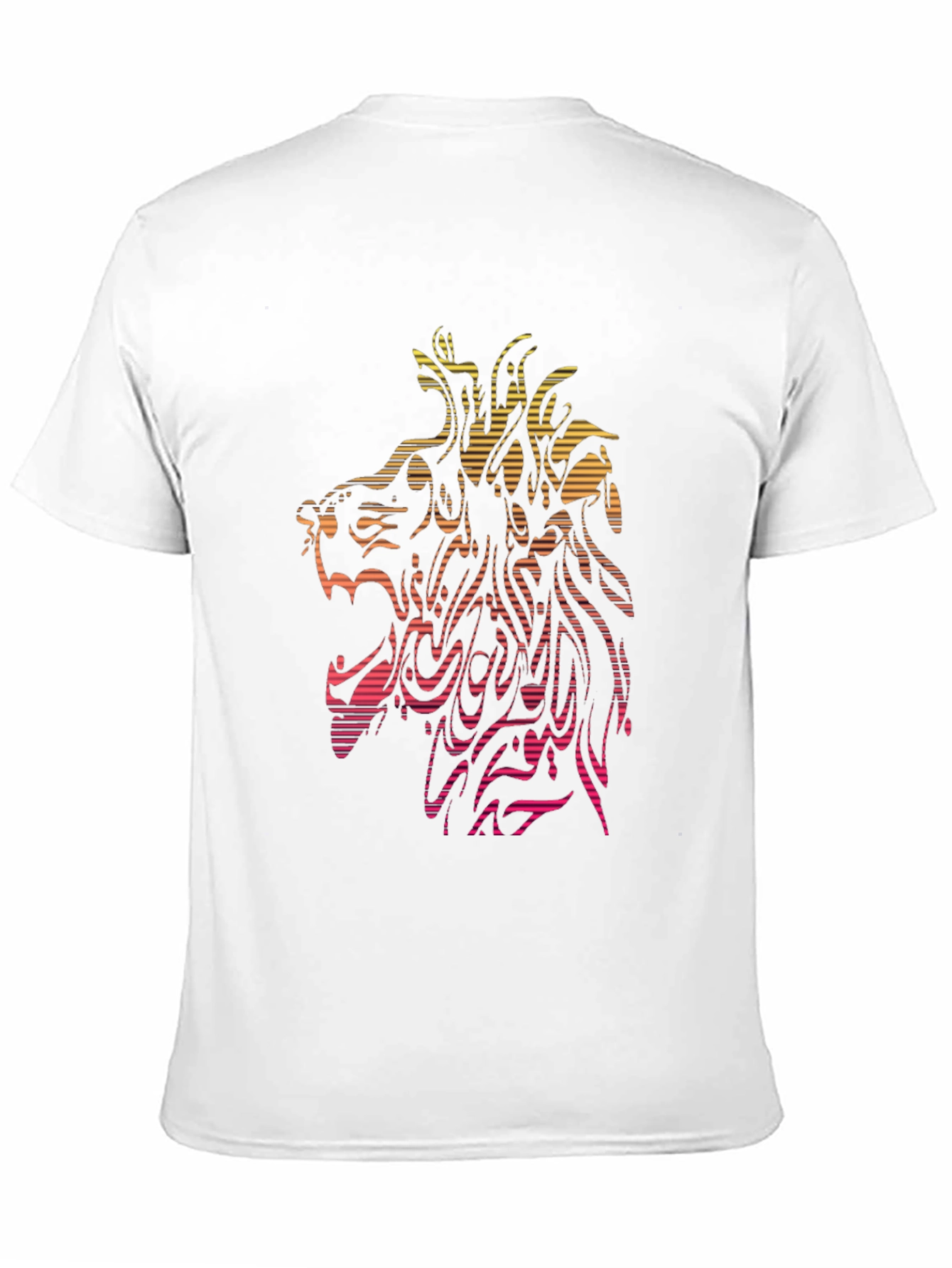 Lion Graphic Tee - Abstract Design